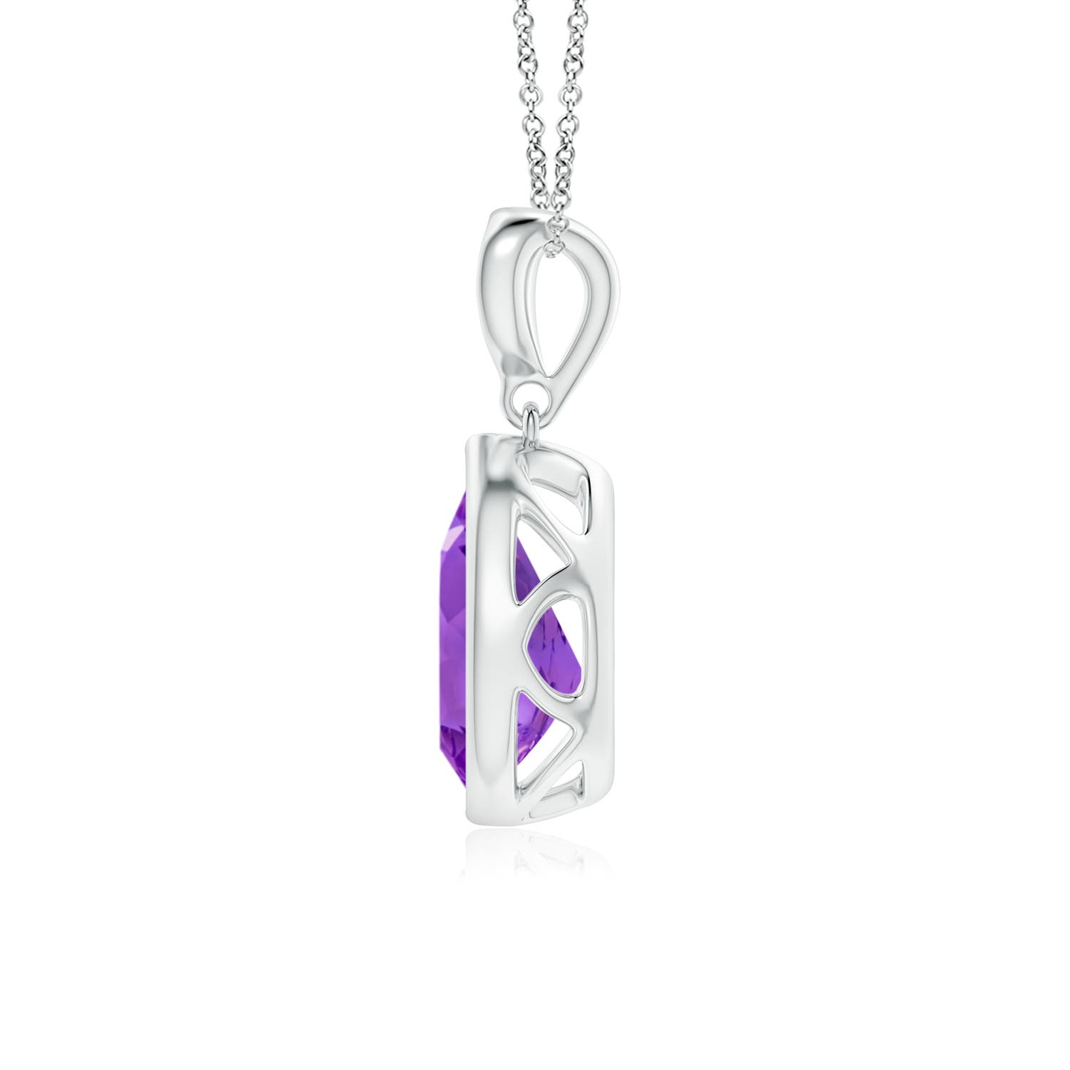 AAA - Amethyst / 1.06 CT / 14 KT White Gold