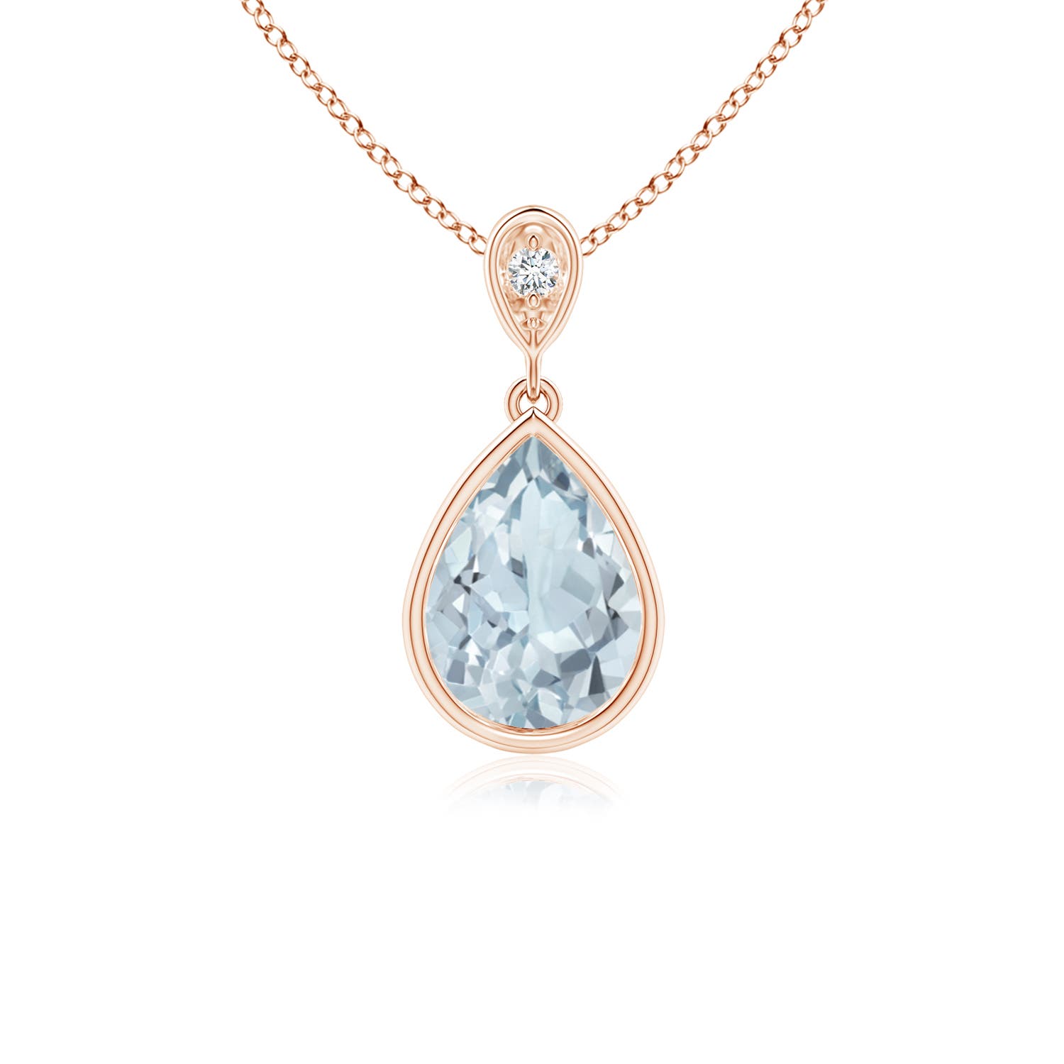 A - Aquamarine / 0.86 CT / 14 KT Rose Gold