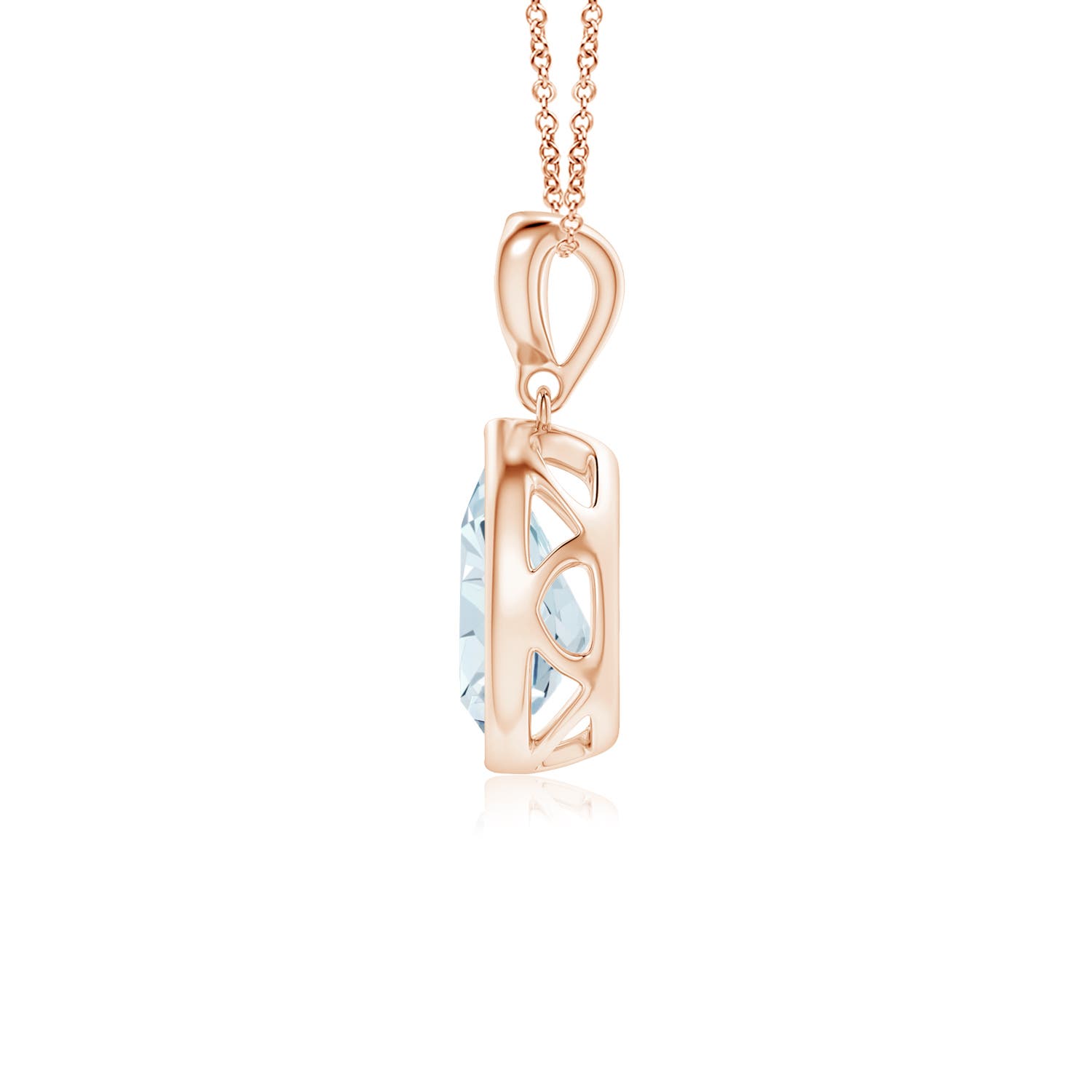 A - Aquamarine / 0.86 CT / 14 KT Rose Gold