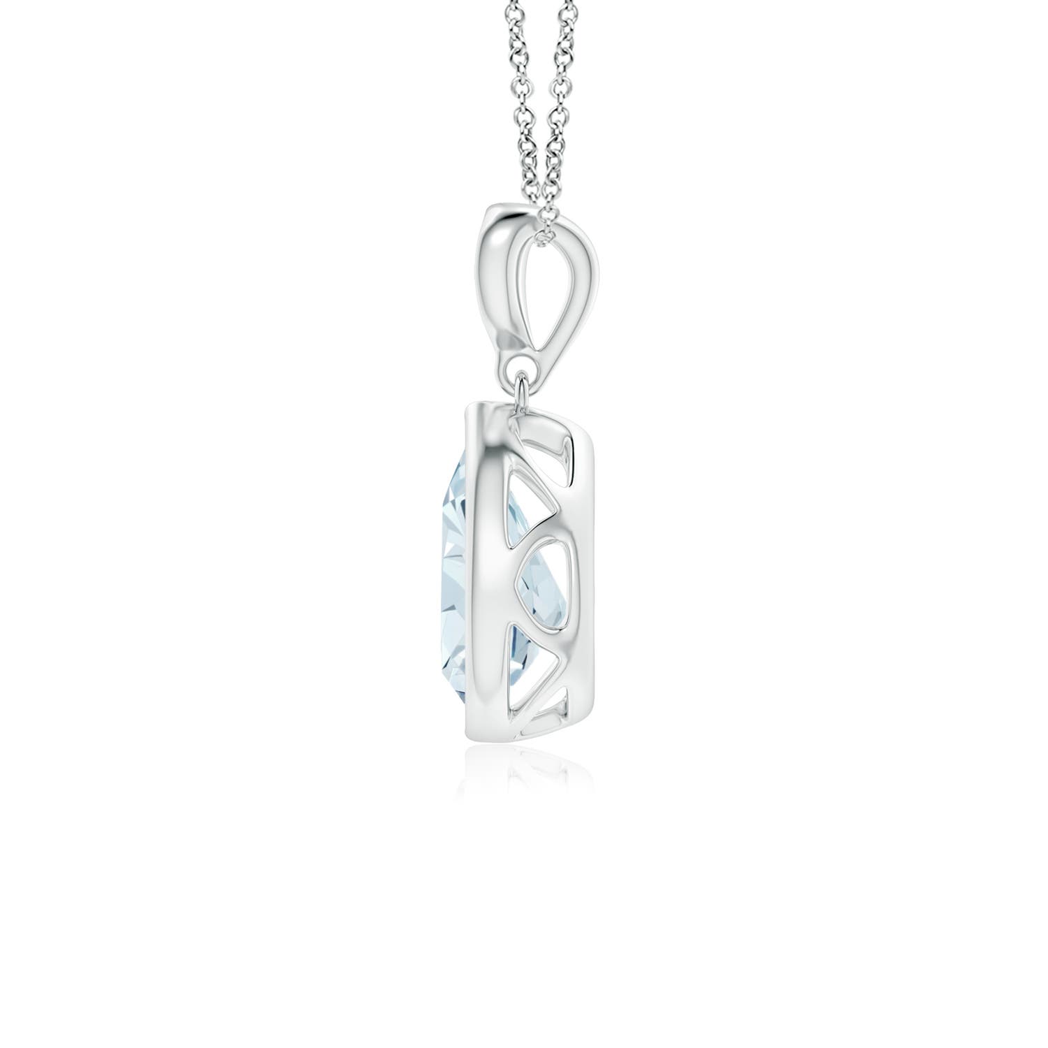 A - Aquamarine / 0.86 CT / 14 KT White Gold