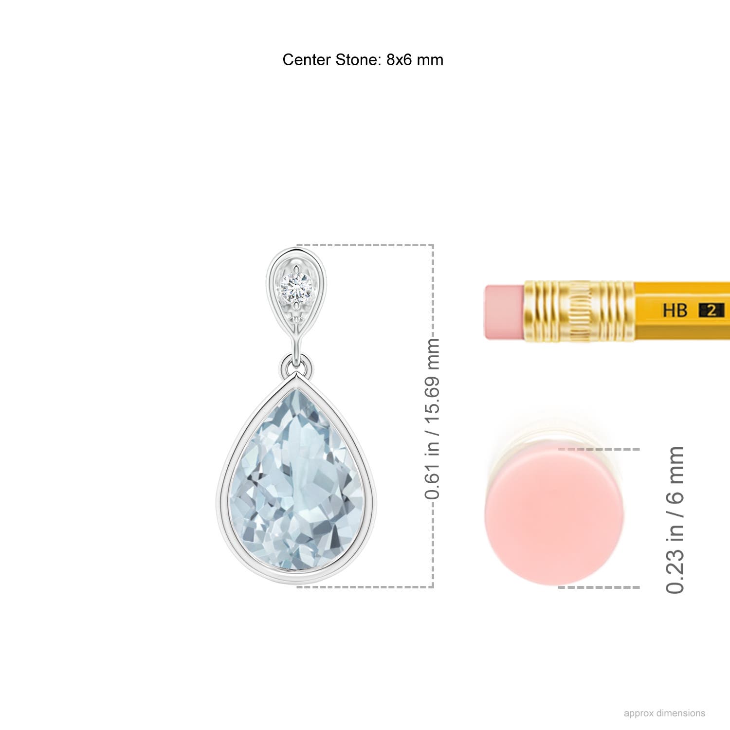 A - Aquamarine / 0.86 CT / 14 KT White Gold