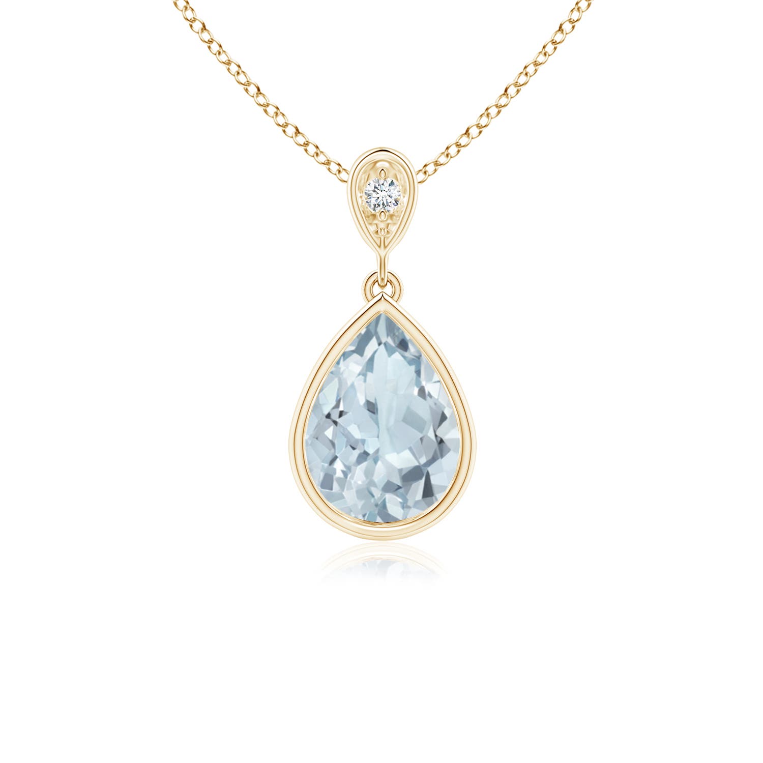 A - Aquamarine / 0.86 CT / 14 KT Yellow Gold