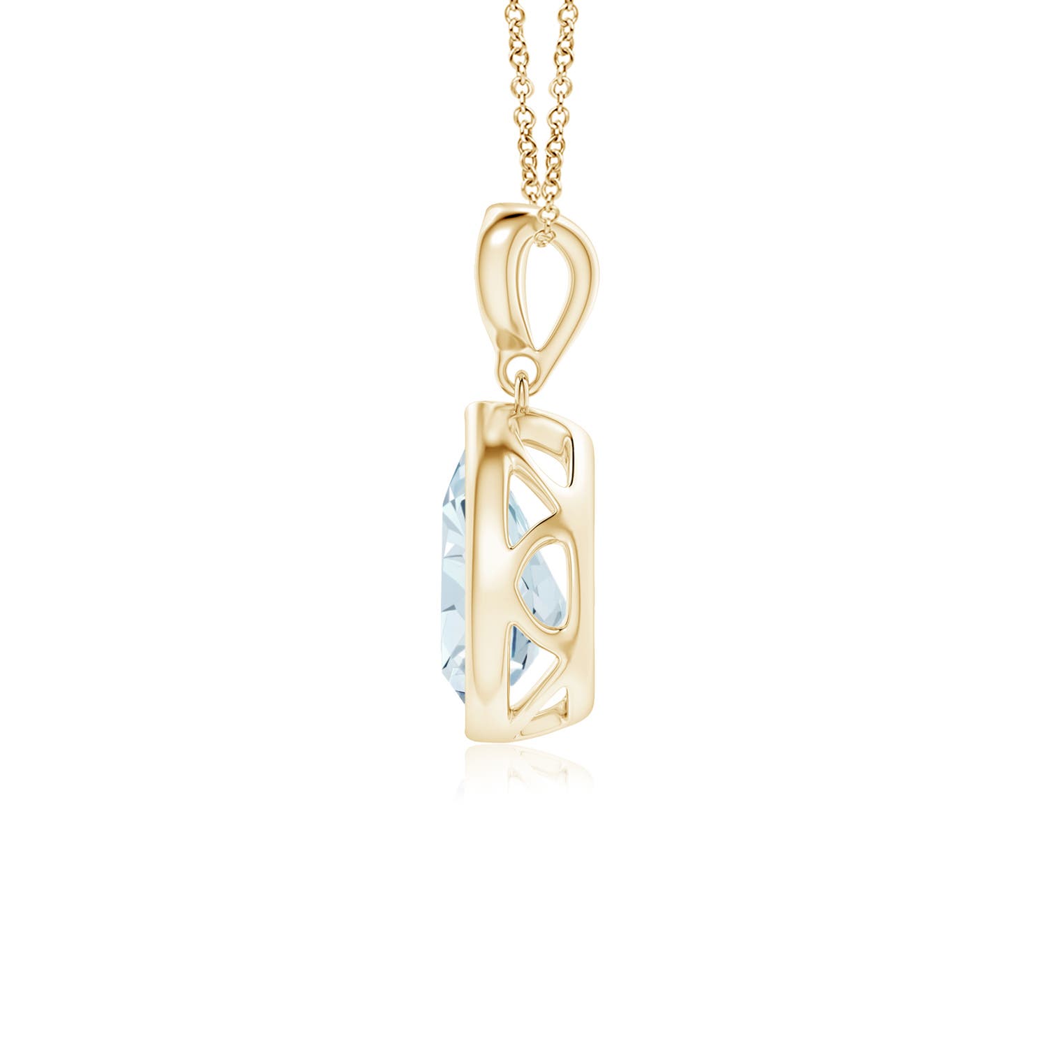 A - Aquamarine / 0.86 CT / 14 KT Yellow Gold