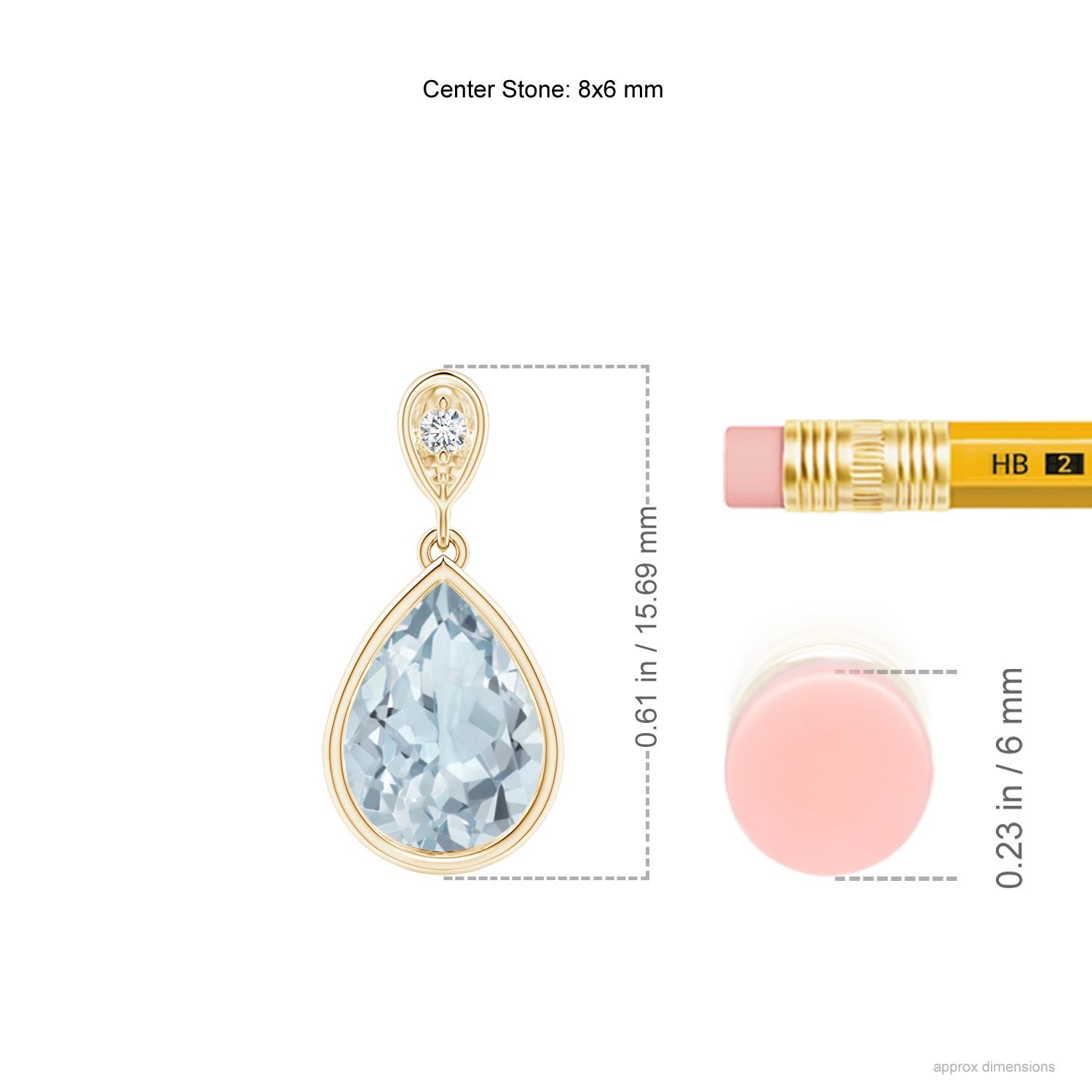 A - Aquamarine / 0.86 CT / 14 KT Yellow Gold