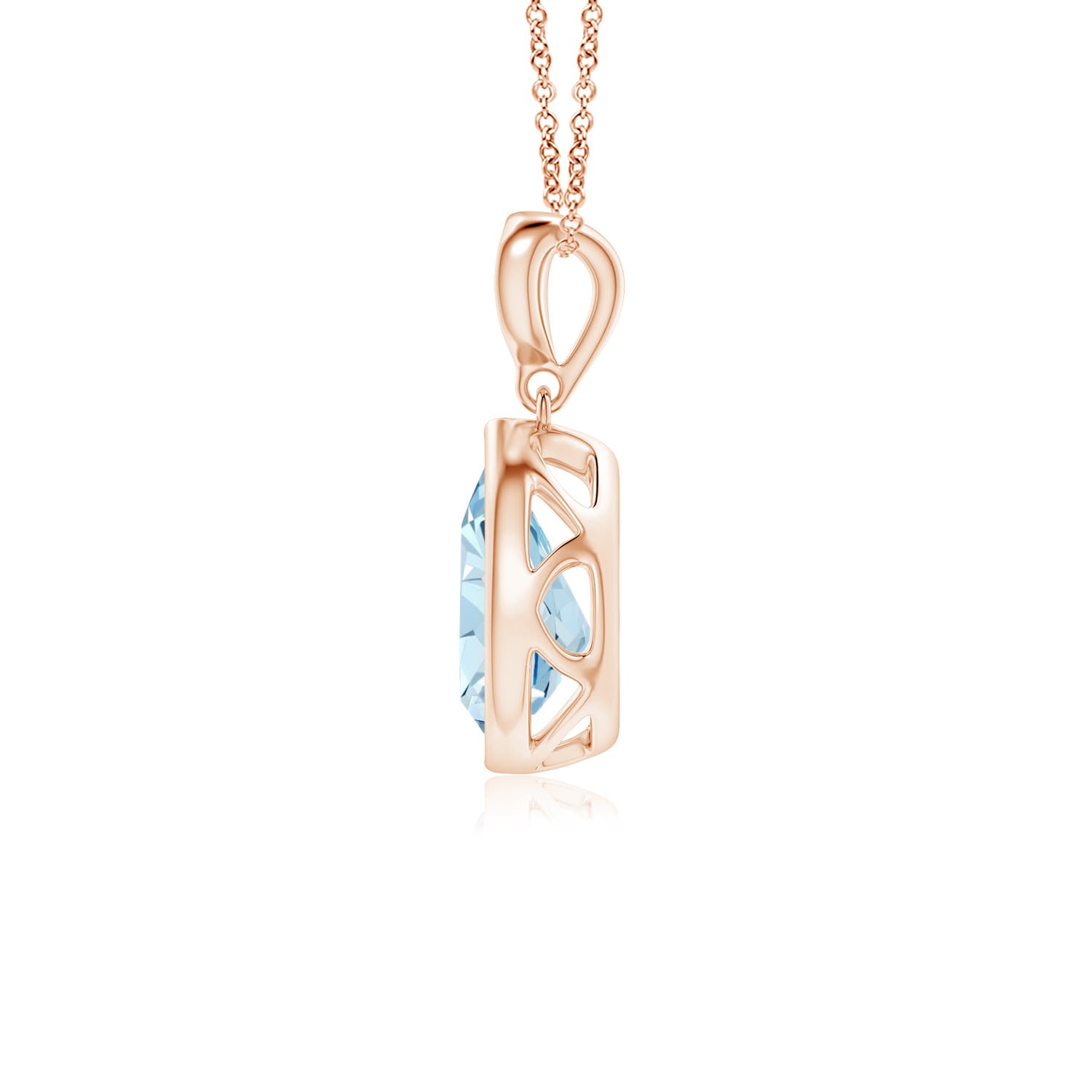 AA - Aquamarine / 0.86 CT / 14 KT Rose Gold