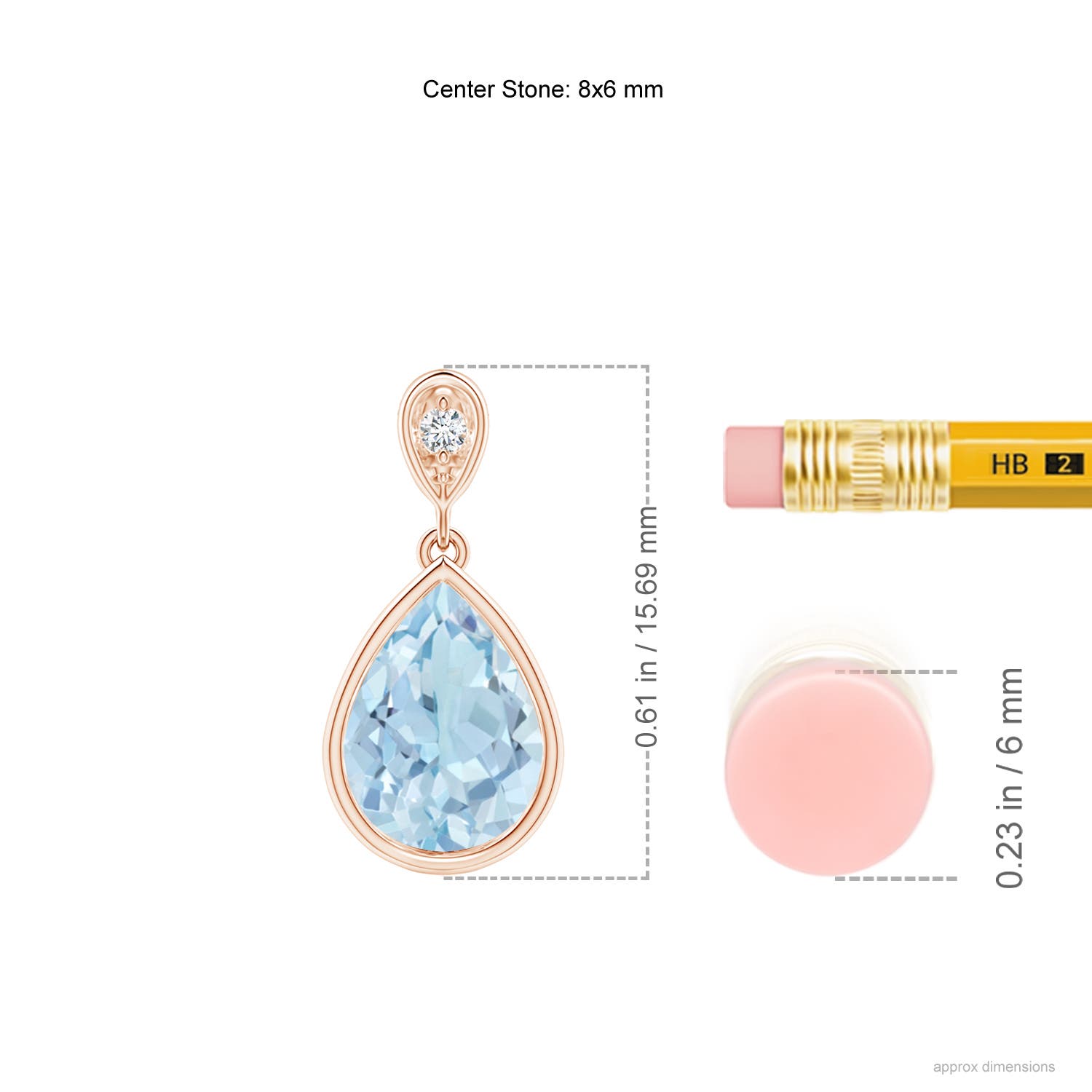 AA - Aquamarine / 0.86 CT / 14 KT Rose Gold