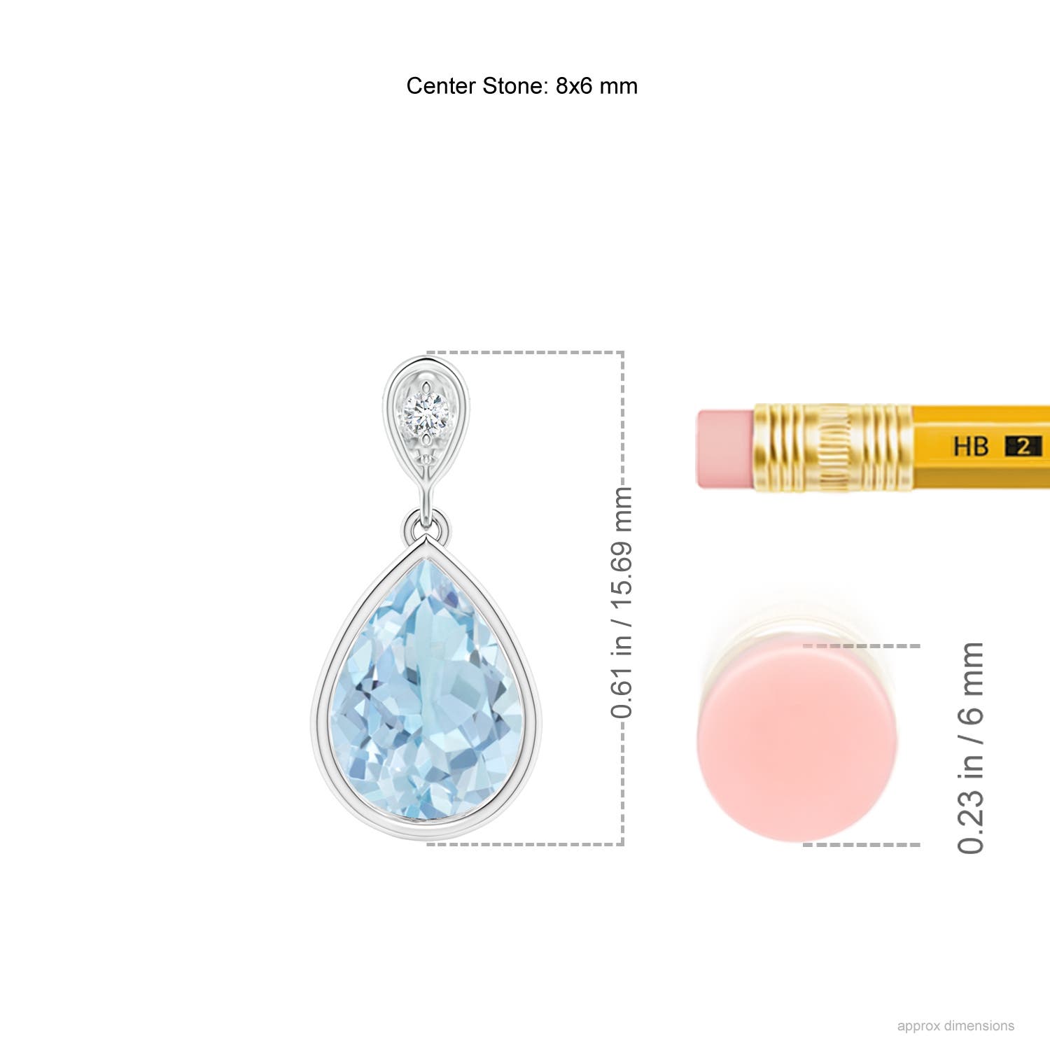 AA - Aquamarine / 0.86 CT / 14 KT White Gold