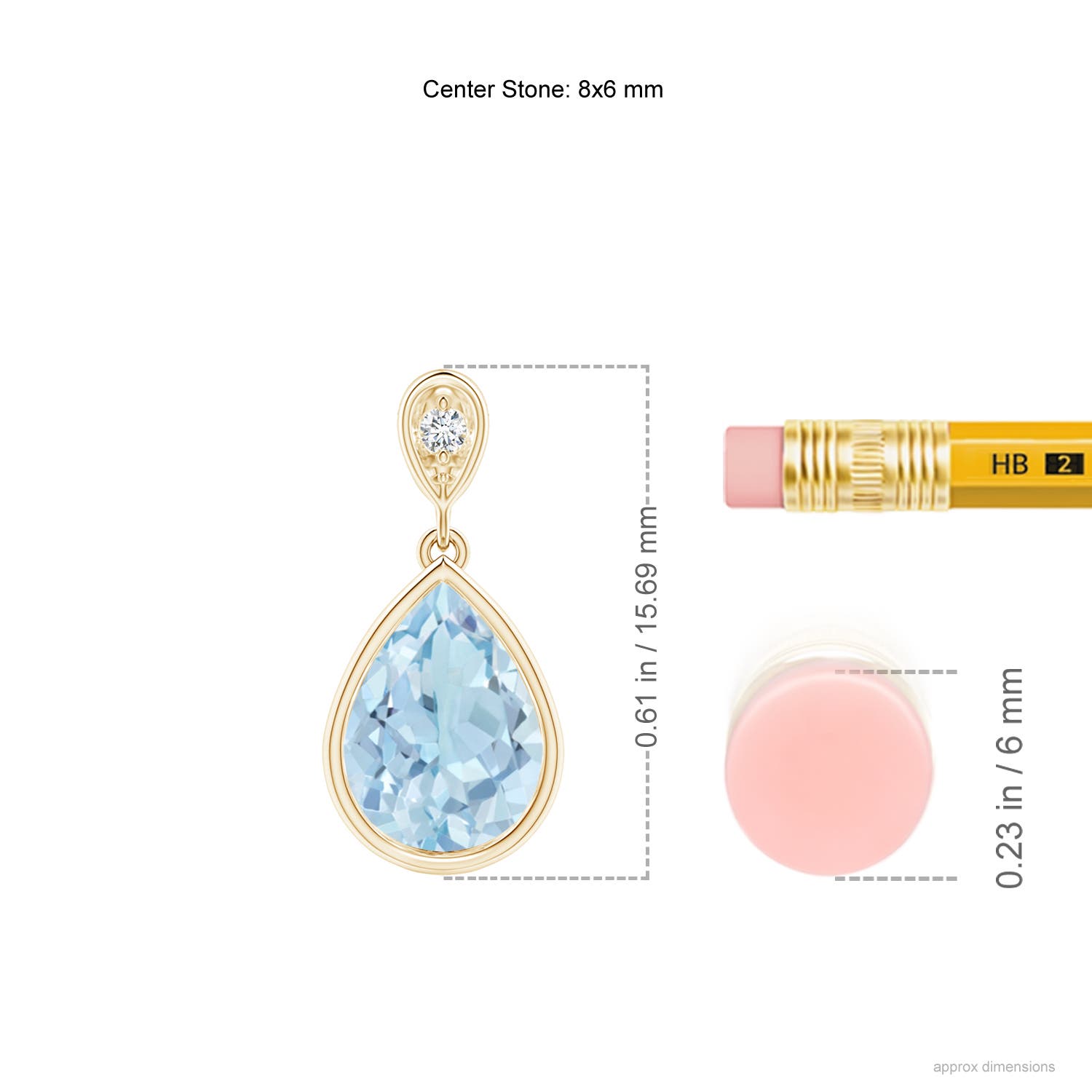 AA - Aquamarine / 0.86 CT / 14 KT Yellow Gold