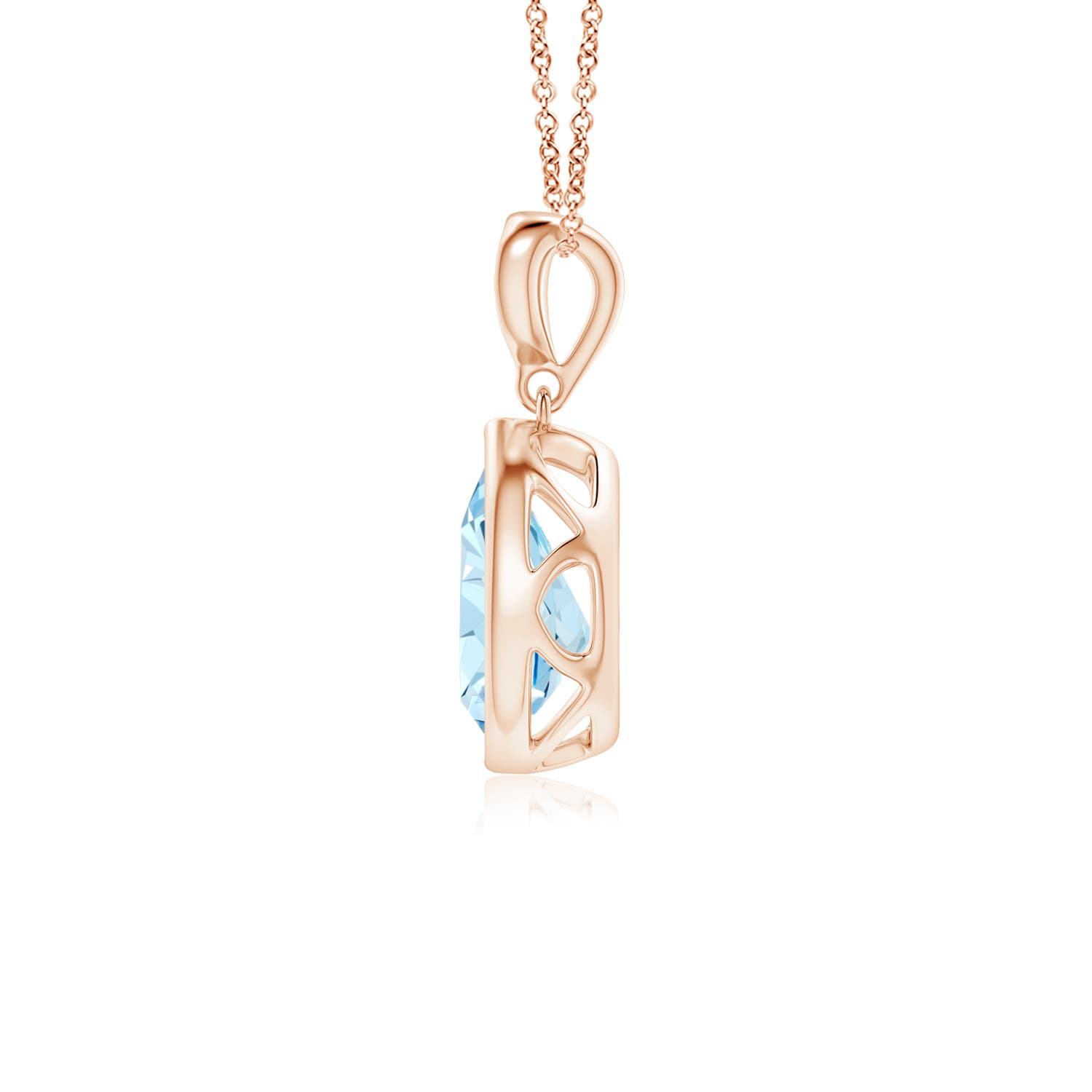 AAA - Aquamarine / 0.86 CT / 14 KT Rose Gold