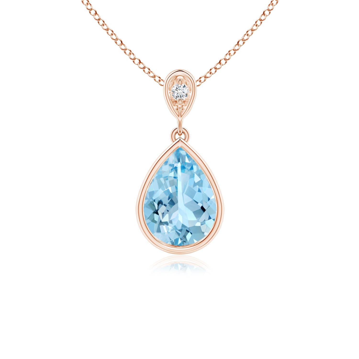 AAAA - Aquamarine / 0.86 CT / 14 KT Rose Gold