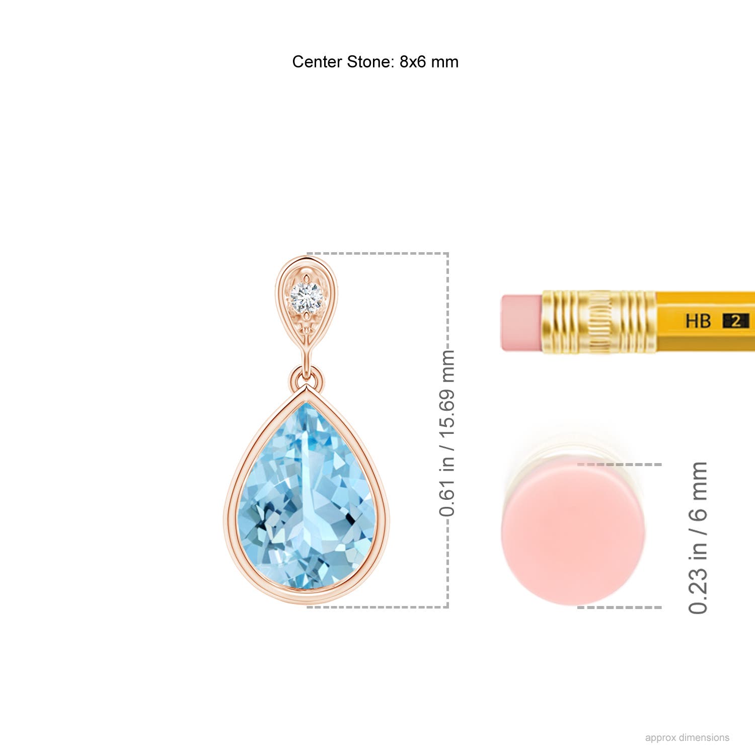 AAAA - Aquamarine / 0.86 CT / 14 KT Rose Gold