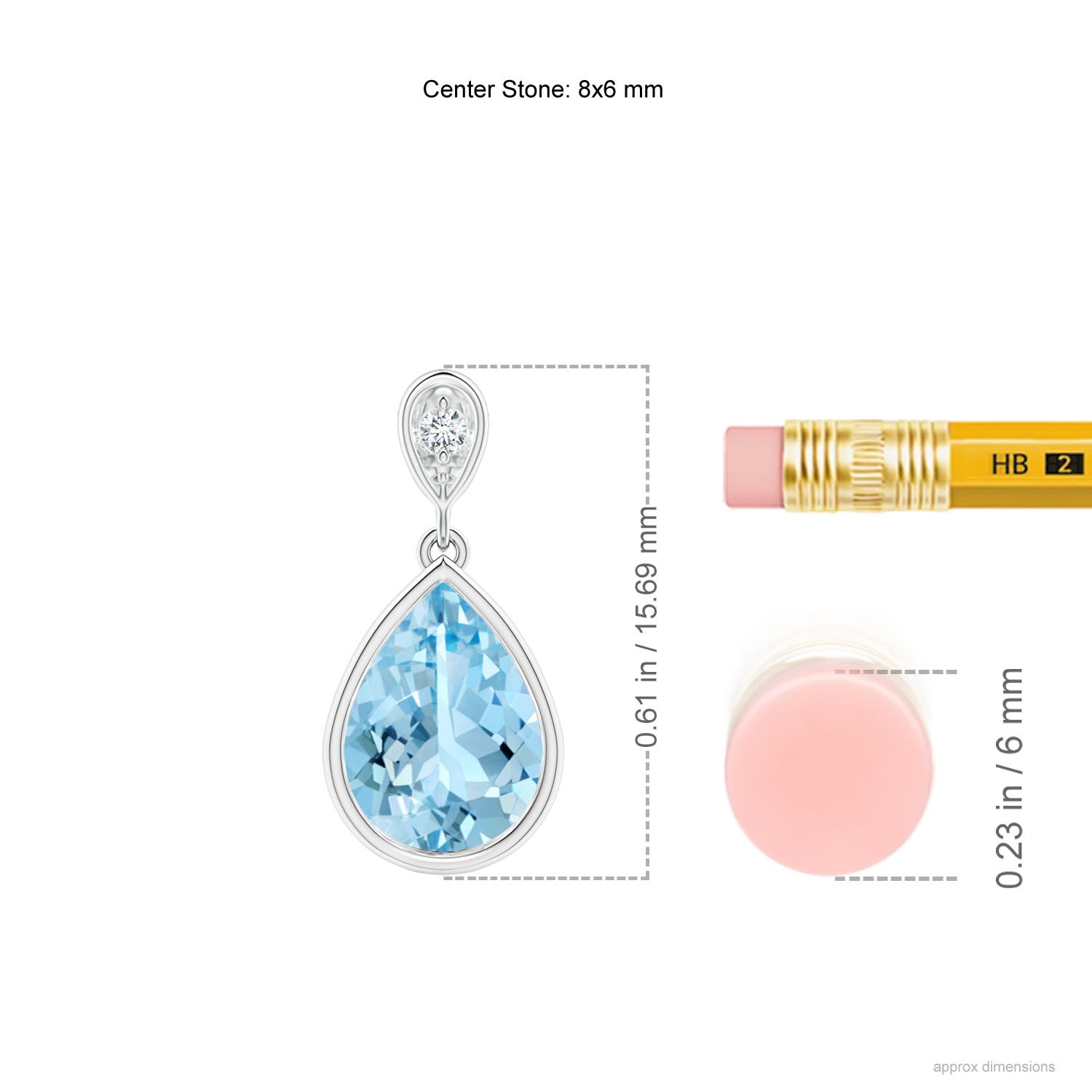 AAAA - Aquamarine / 0.86 CT / 14 KT White Gold