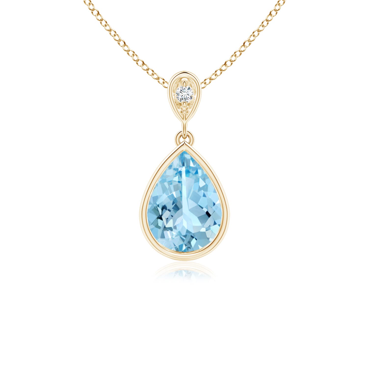 AAAA - Aquamarine / 0.86 CT / 14 KT Yellow Gold