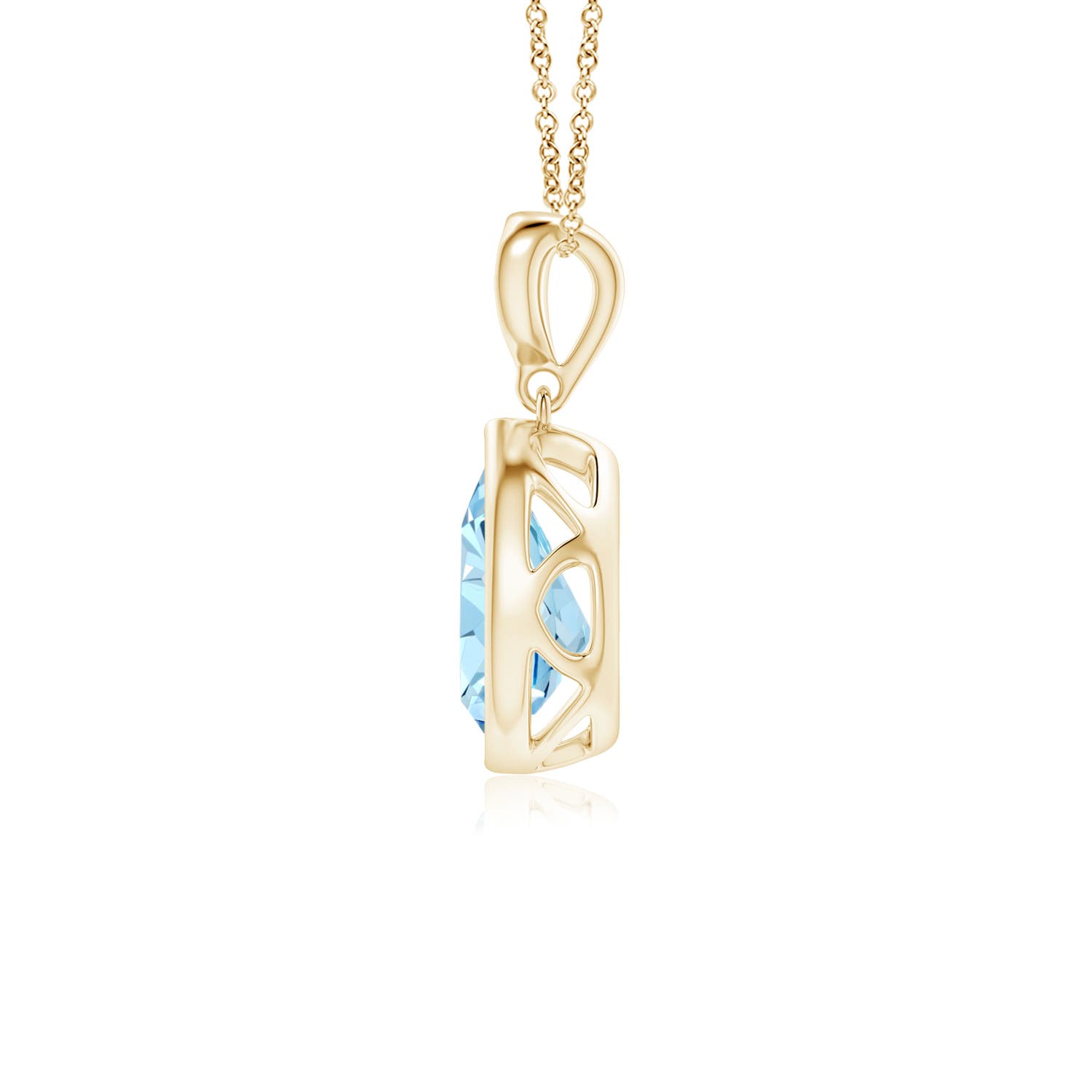 AAAA - Aquamarine / 0.86 CT / 14 KT Yellow Gold