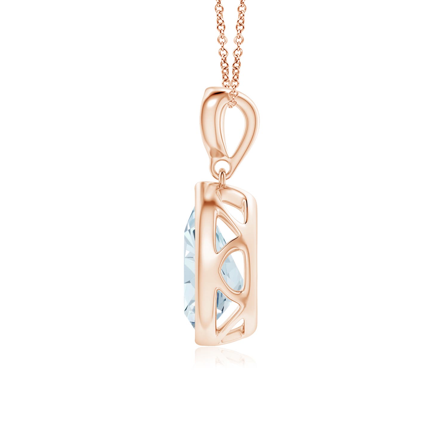 A - Aquamarine / 1.13 CT / 14 KT Rose Gold