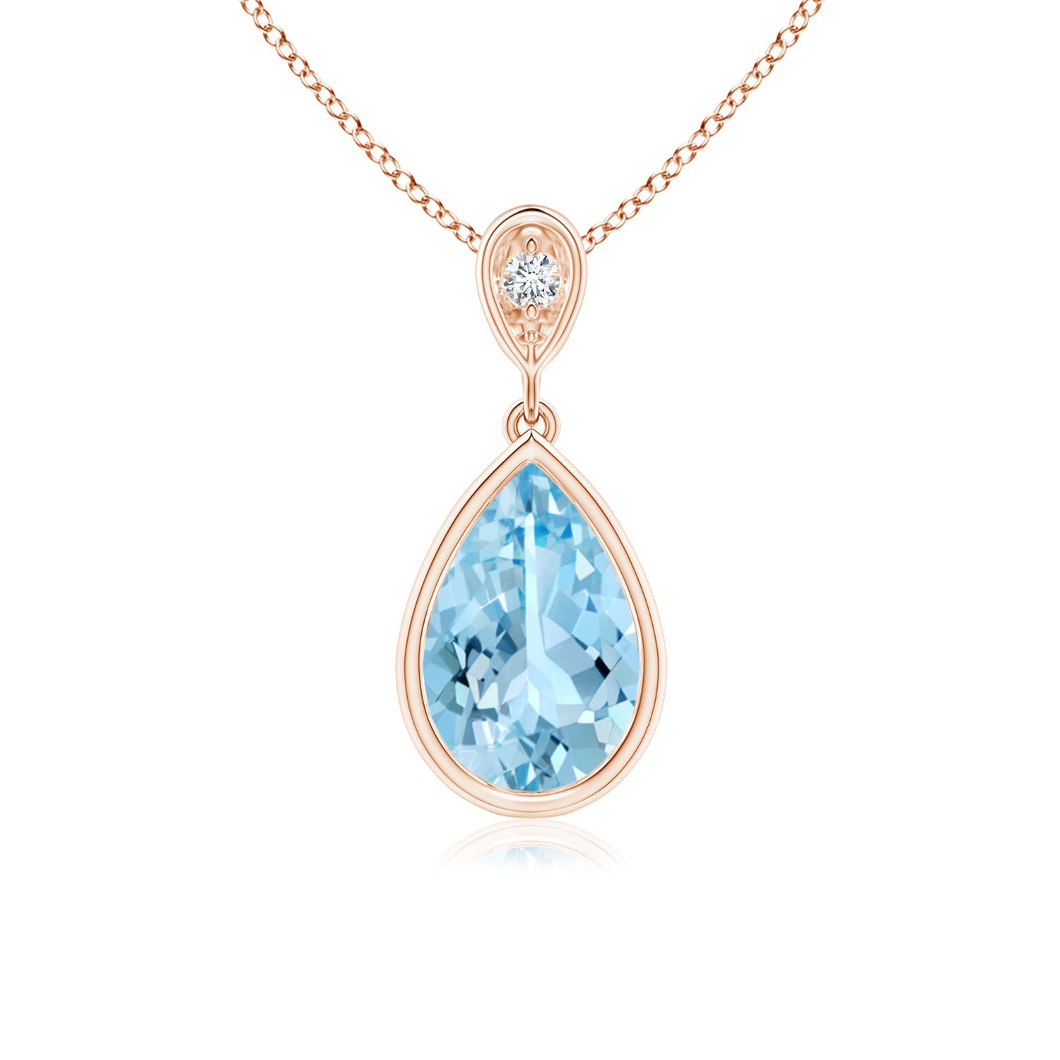 AAAA - Aquamarine / 1.13 CT / 14 KT Rose Gold