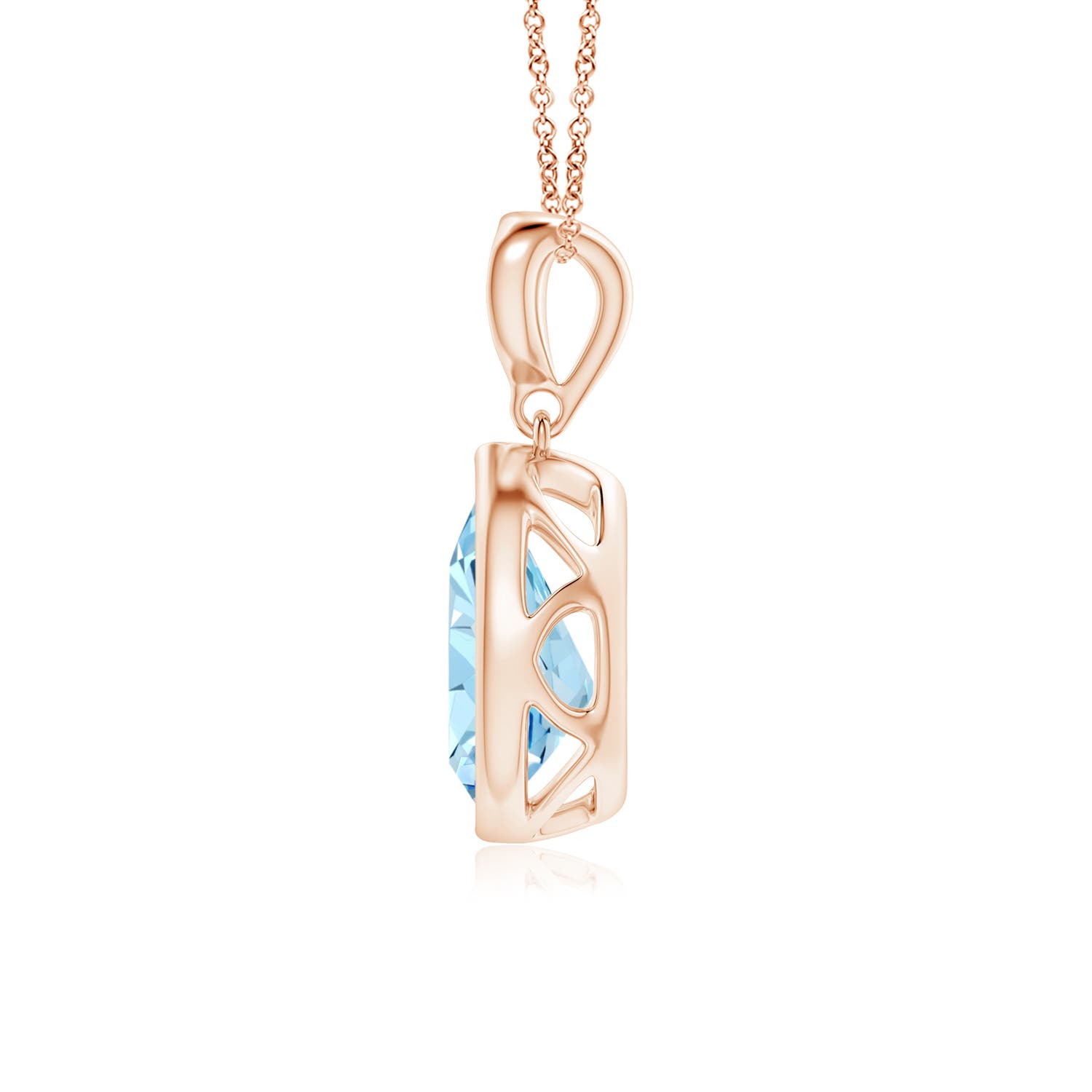 AAAA - Aquamarine / 1.13 CT / 14 KT Rose Gold