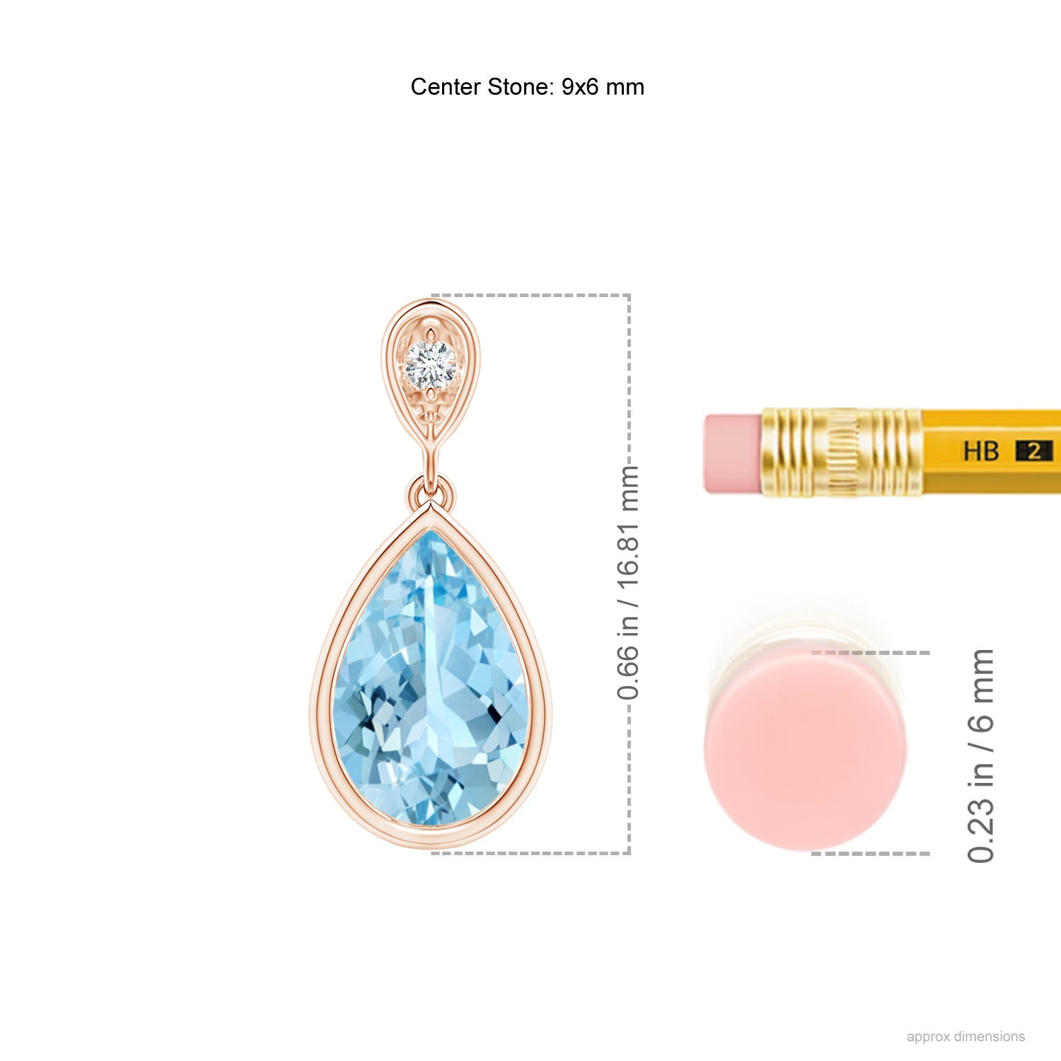 AAAA - Aquamarine / 1.13 CT / 14 KT Rose Gold