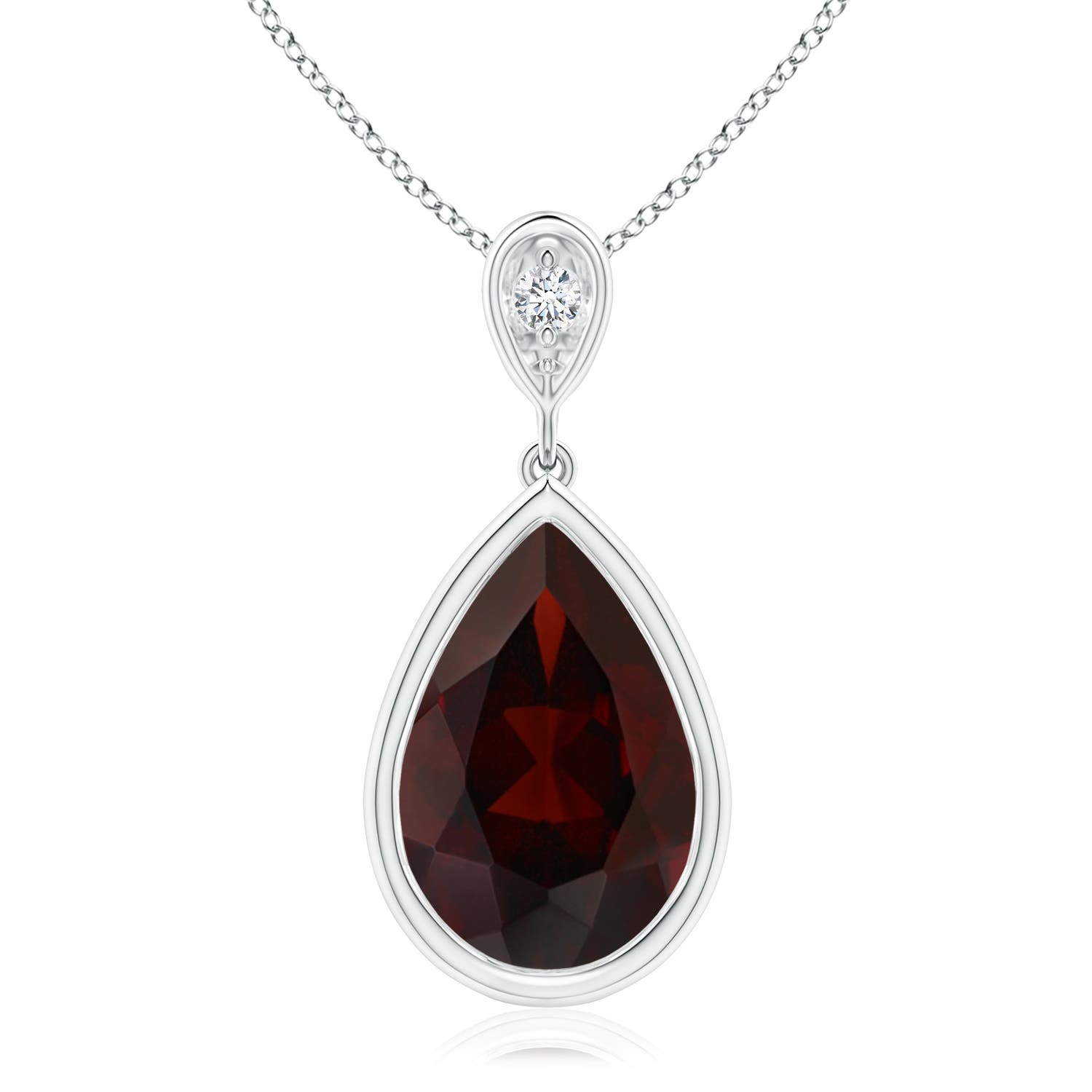 A - Garnet / 3.52 CT / 14 KT White Gold