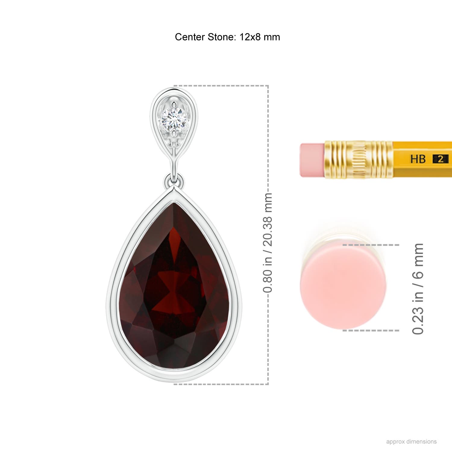 A - Garnet / 3.52 CT / 14 KT White Gold