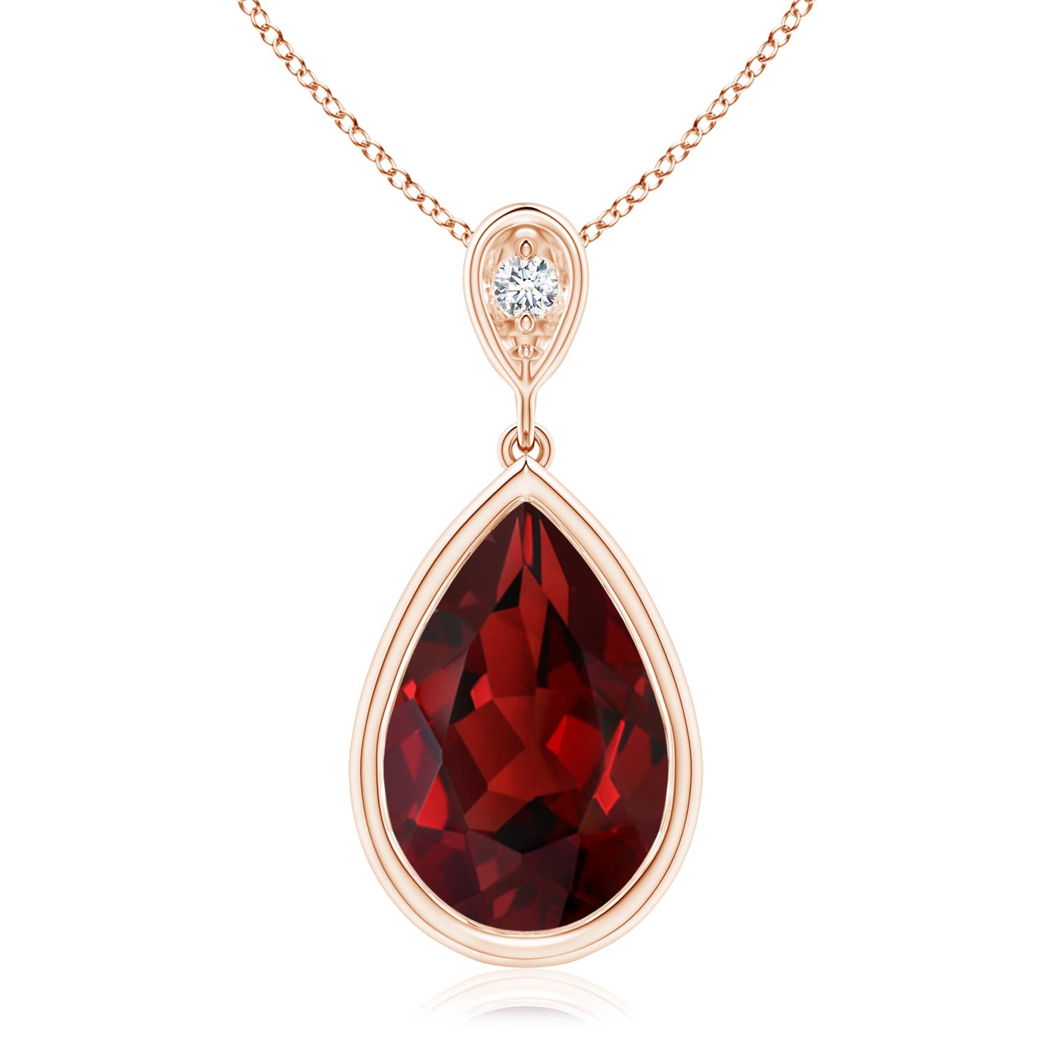 AAAA - Garnet / 3.52 CT / 14 KT Rose Gold