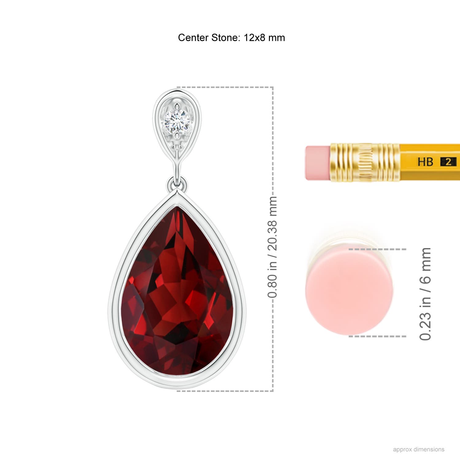 AAAA - Garnet / 3.52 CT / 14 KT White Gold