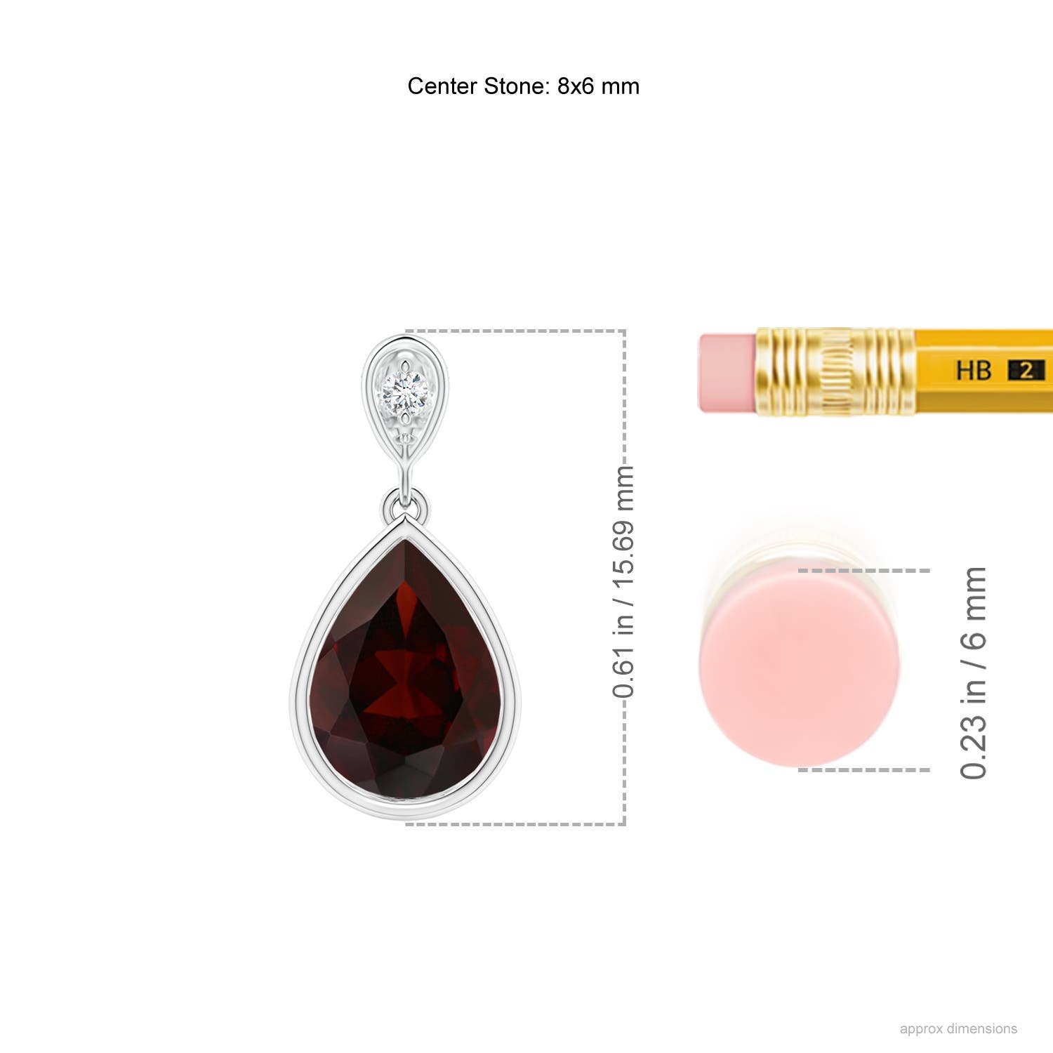 A - Garnet / 1.31 CT / 14 KT White Gold