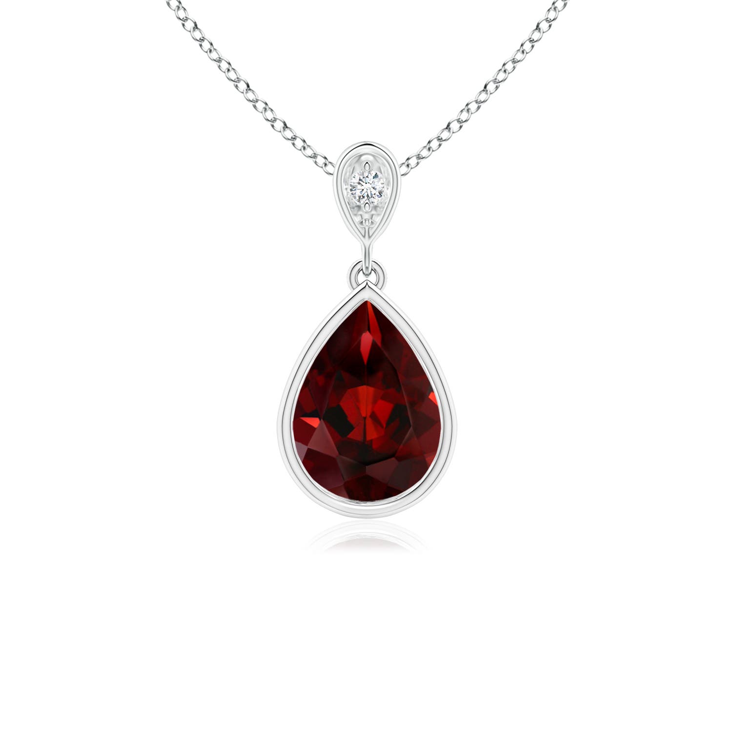 AAA - Garnet / 1.31 CT / 14 KT White Gold