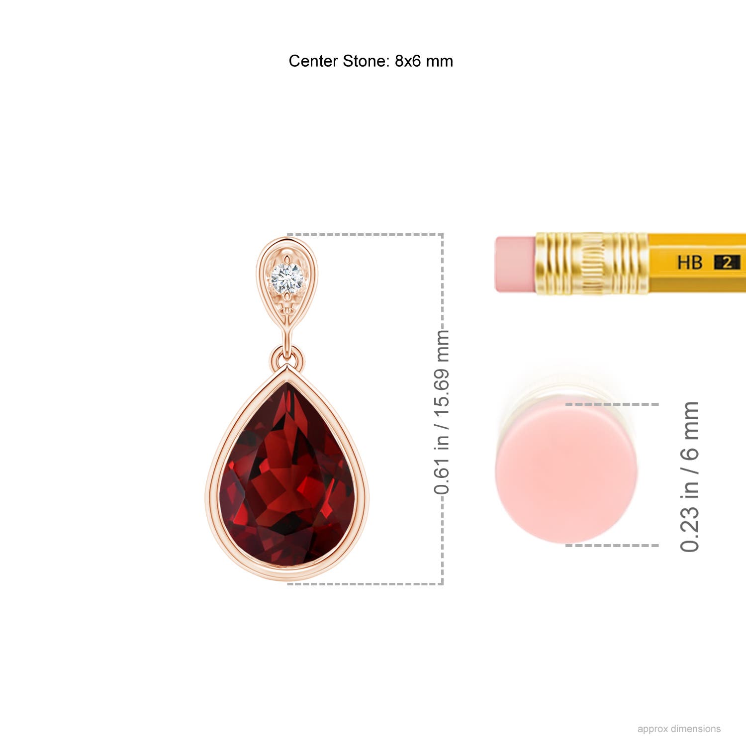 AAAA - Garnet / 1.31 CT / 14 KT Rose Gold