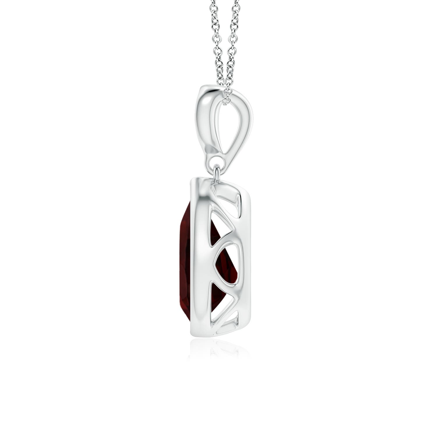 A - Garnet / 1.51 CT / 14 KT White Gold