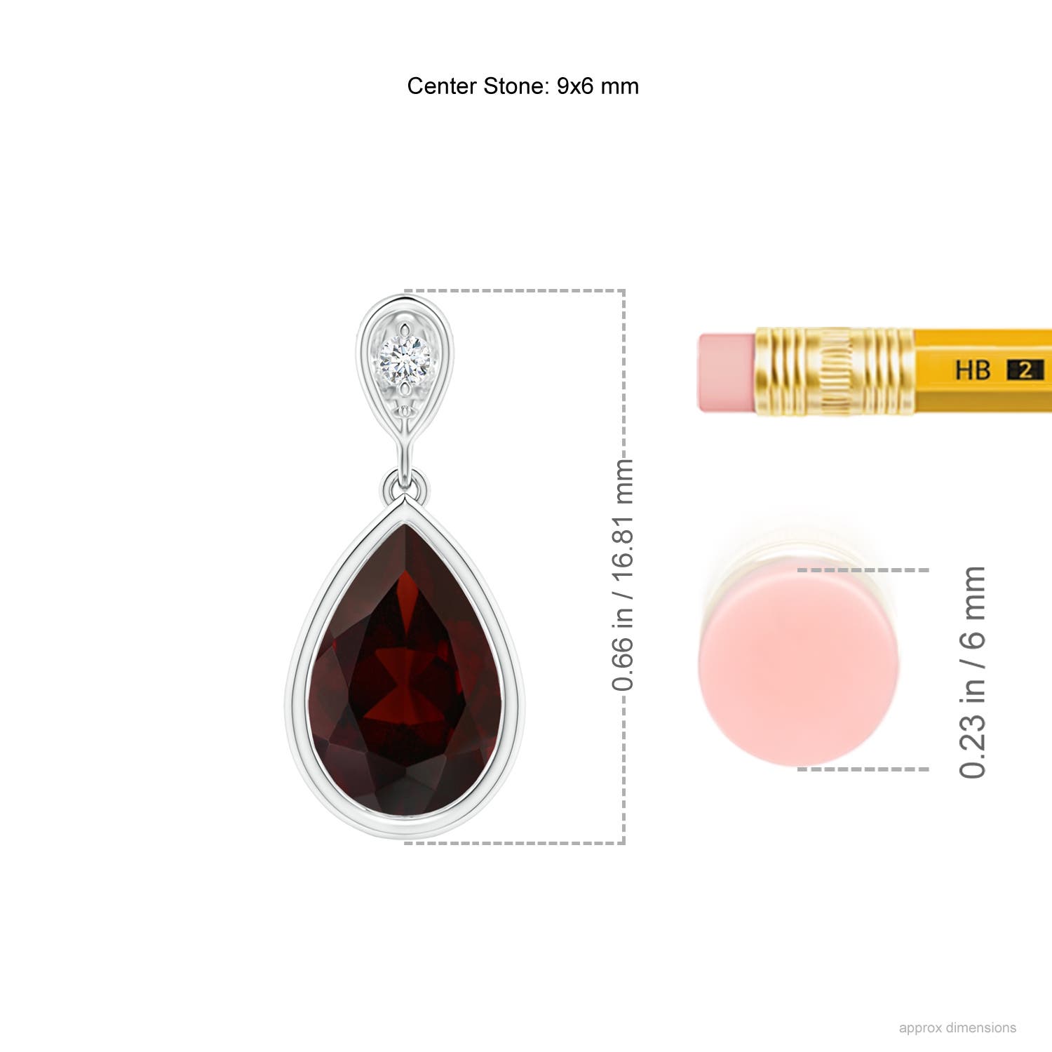 A - Garnet / 1.51 CT / 14 KT White Gold