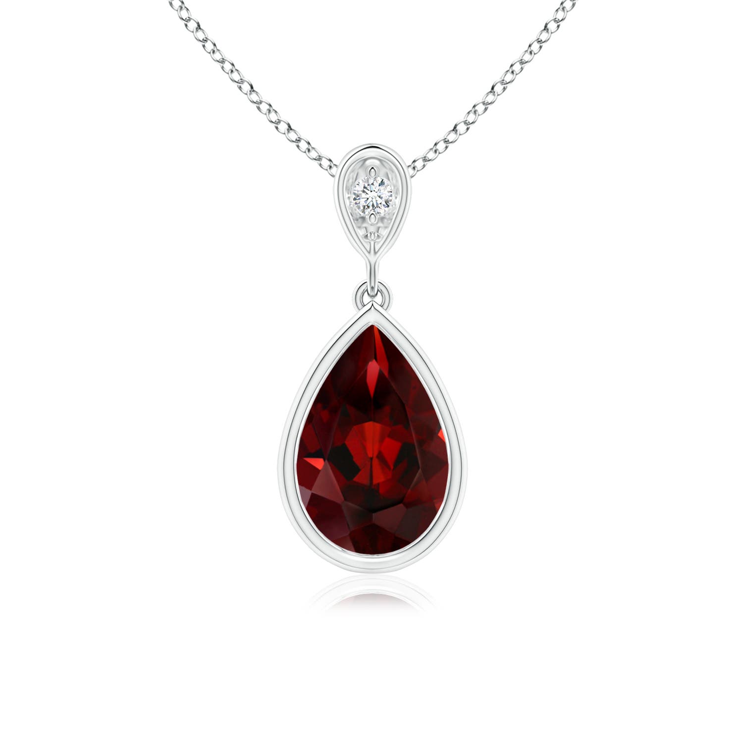 AAA - Garnet / 1.51 CT / 14 KT White Gold