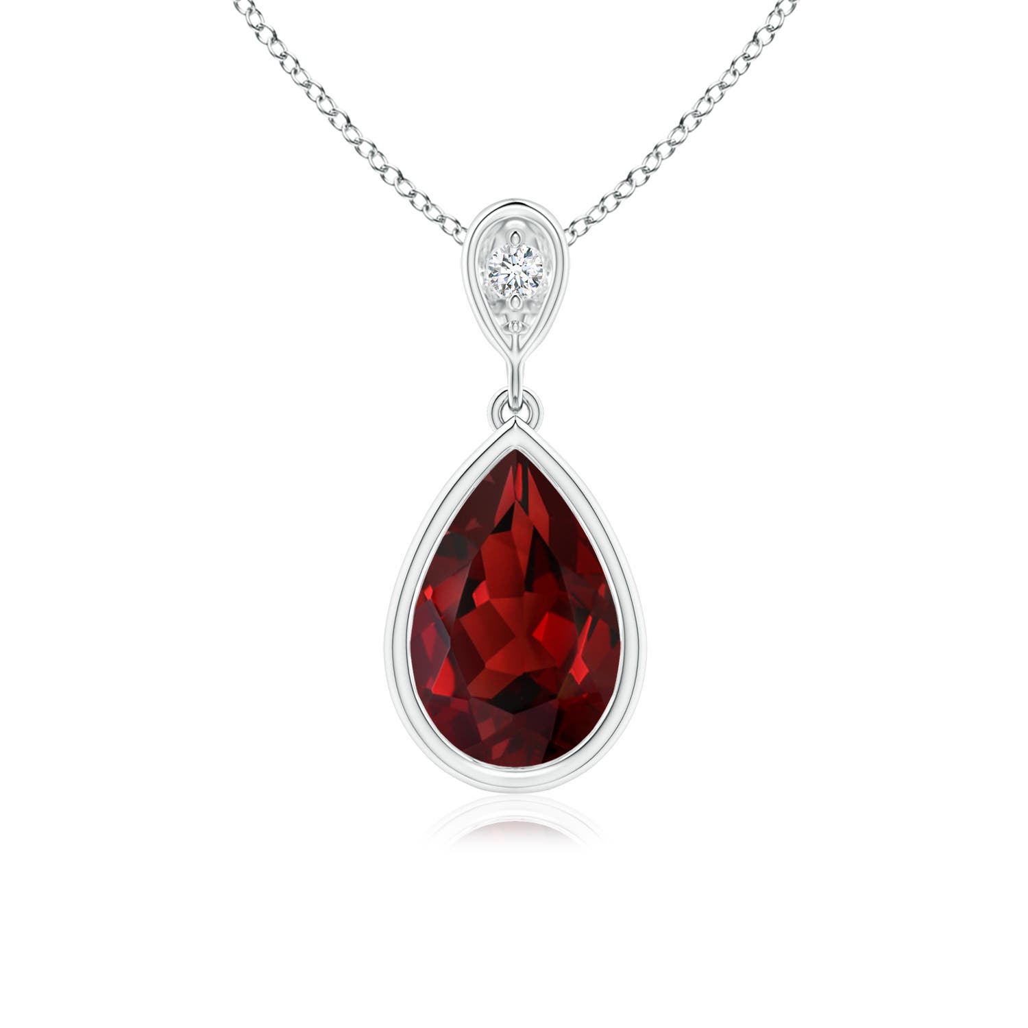 AAAA - Garnet / 1.51 CT / 14 KT White Gold