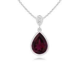 Platinum Platinum Rhodolite Garnet Necklaces & Pendants