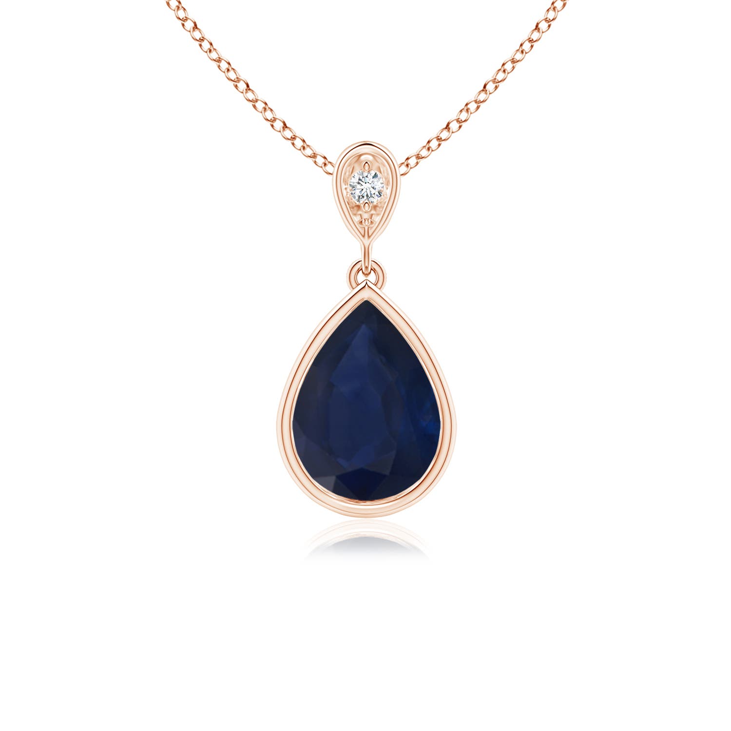 A - Blue Sapphire / 1.16 CT / 14 KT Rose Gold