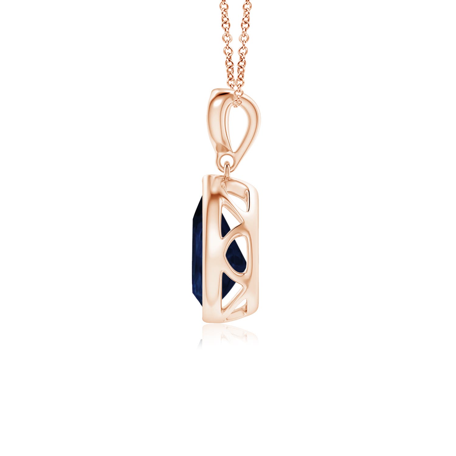 A - Blue Sapphire / 1.16 CT / 14 KT Rose Gold