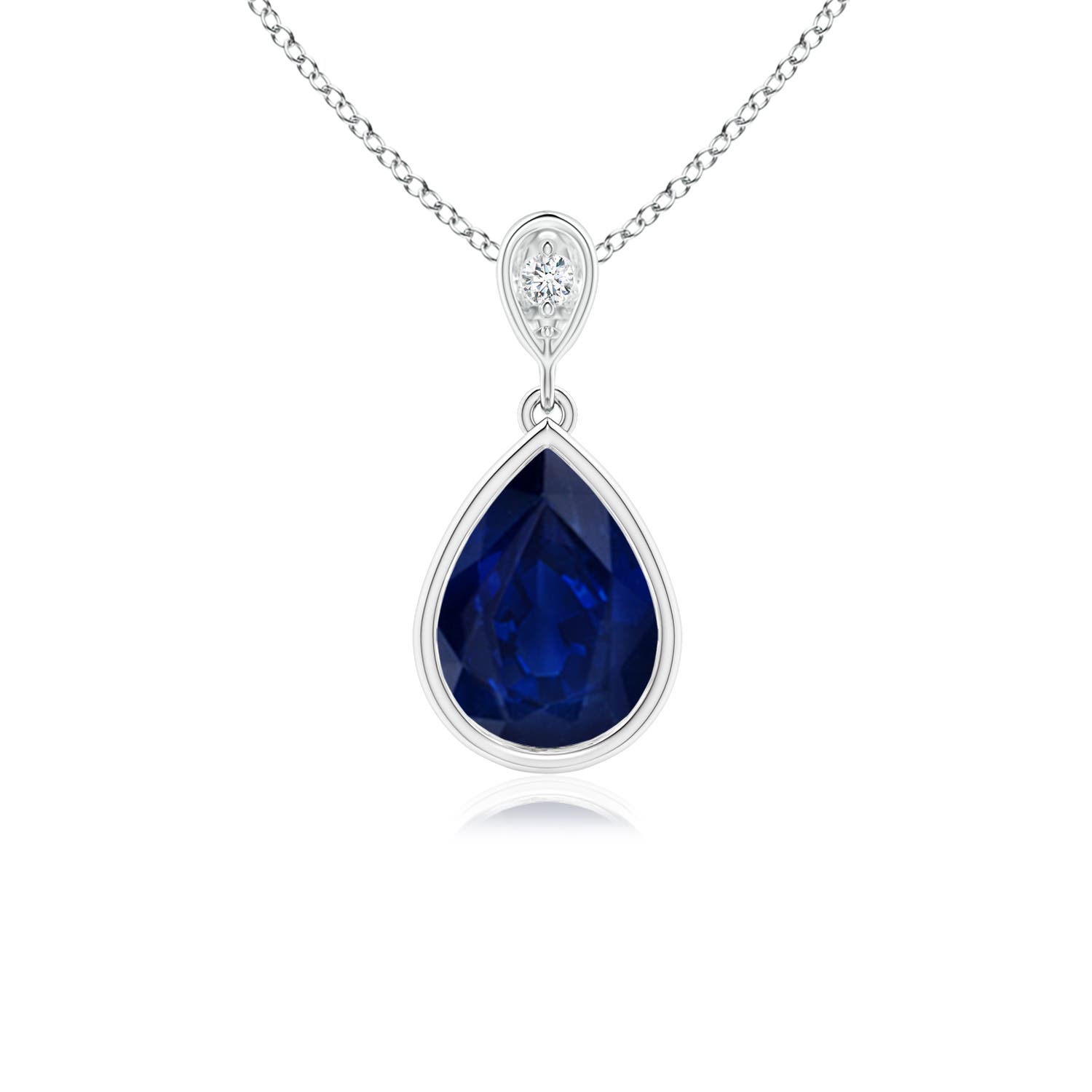 AA - Blue Sapphire / 1.16 CT / 14 KT White Gold