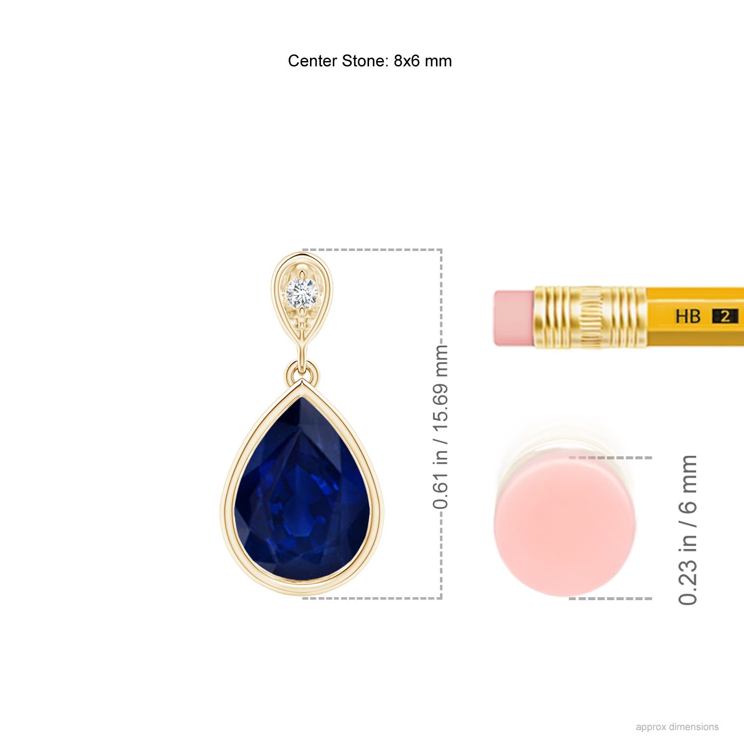 AA - Blue Sapphire / 1.16 CT / 14 KT Yellow Gold