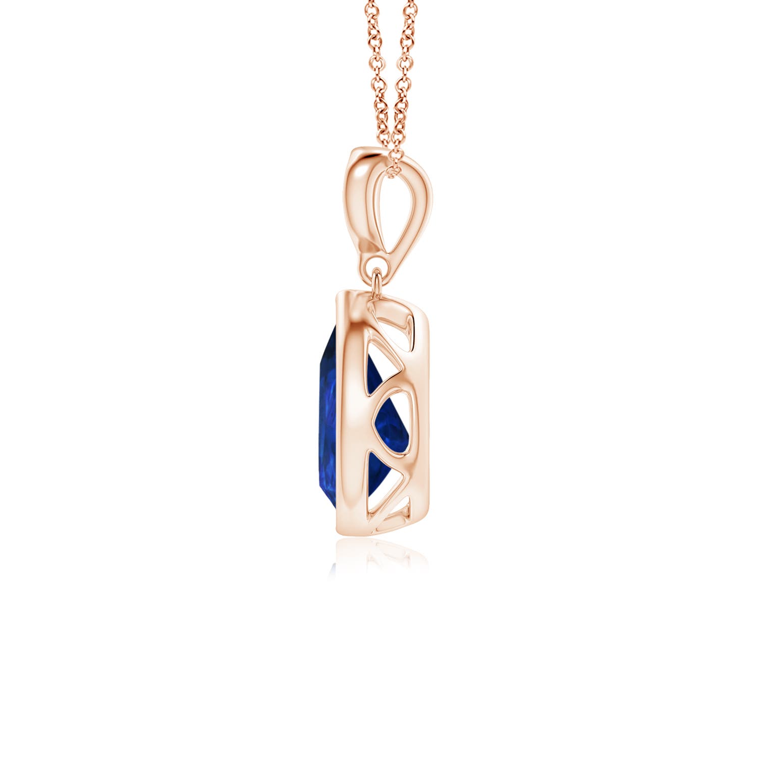 AAA - Blue Sapphire / 1.16 CT / 14 KT Rose Gold