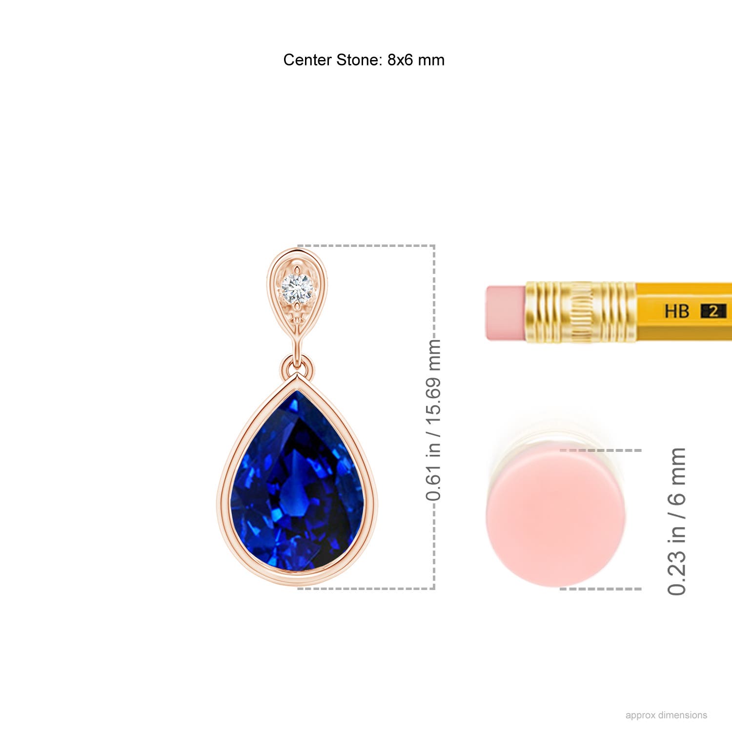 AAAA - Blue Sapphire / 1.16 CT / 14 KT Rose Gold