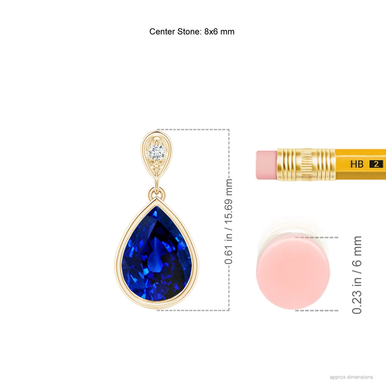 AAAA - Blue Sapphire / 1.16 CT / 14 KT Yellow Gold