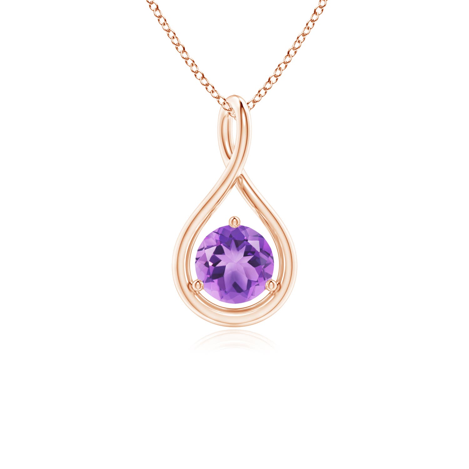 A - Amethyst / 0.45 CT / 14 KT Rose Gold