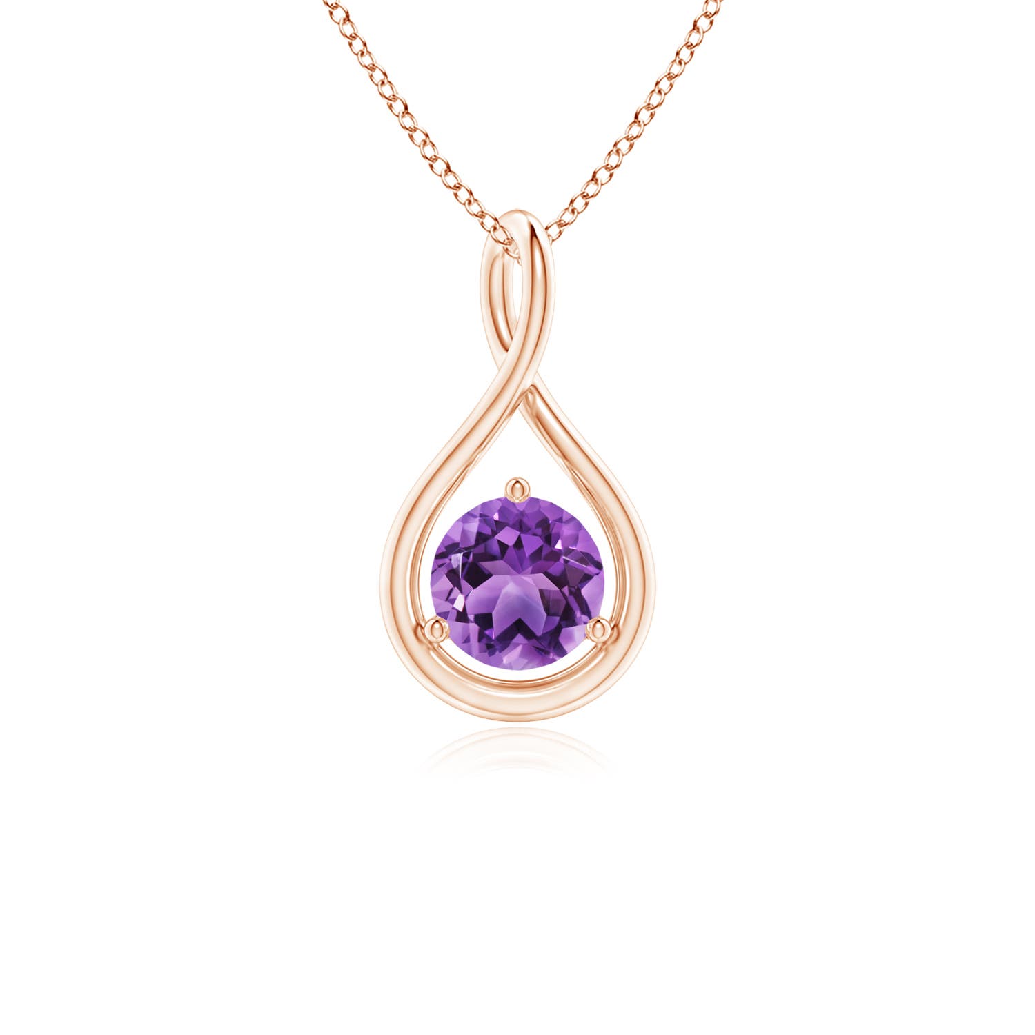 AA - Amethyst / 0.45 CT / 14 KT Rose Gold