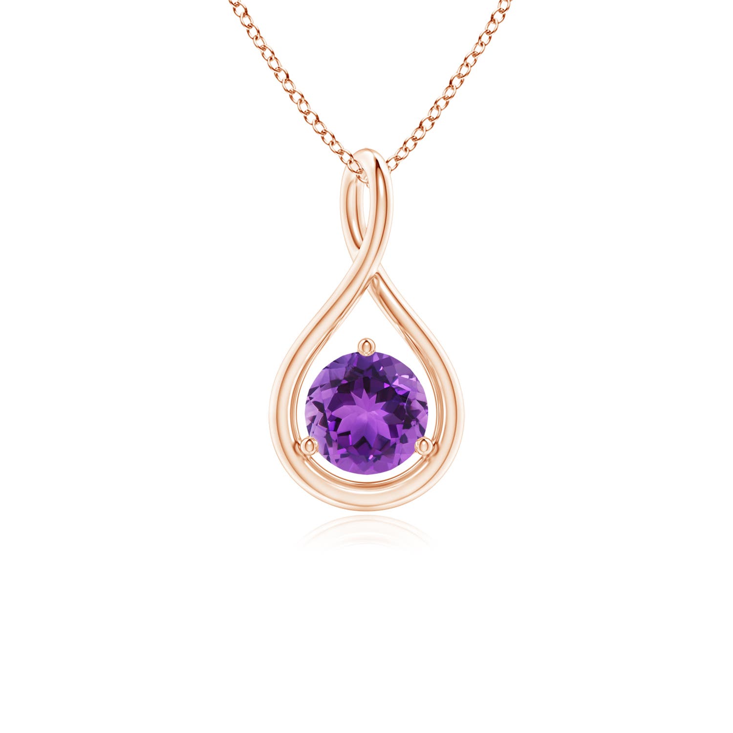 AAA - Amethyst / 0.45 CT / 14 KT Rose Gold