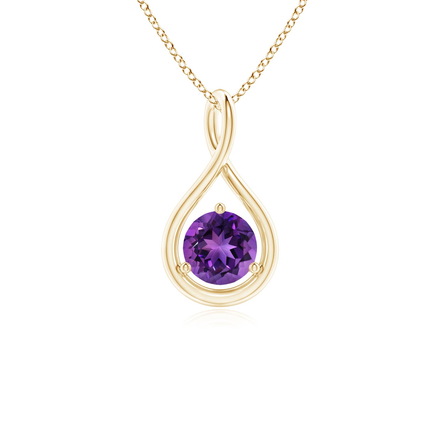 AAAA - Amethyst / 0.45 CT / 14 KT Yellow Gold