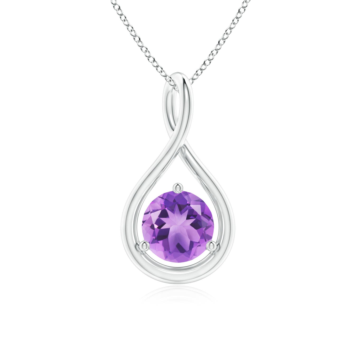 A - Amethyst / 0.8 CT / 14 KT White Gold