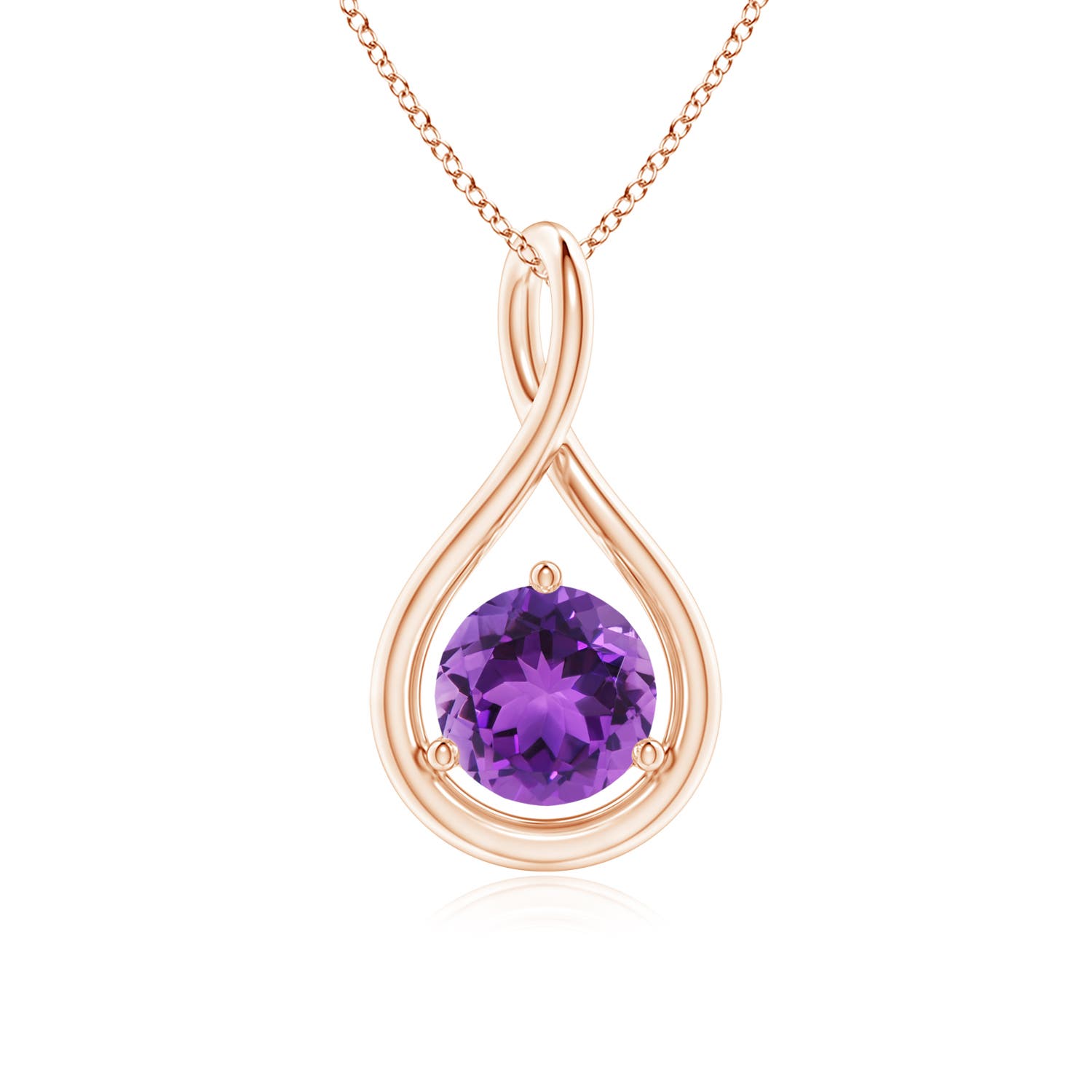 AAA - Amethyst / 0.8 CT / 14 KT Rose Gold