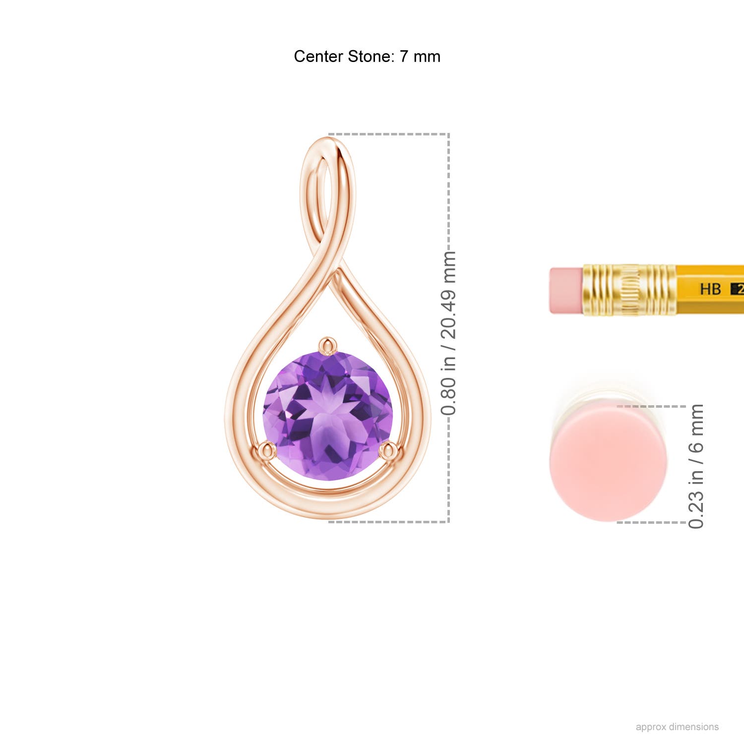 A - Amethyst / 1.15 CT / 14 KT Rose Gold