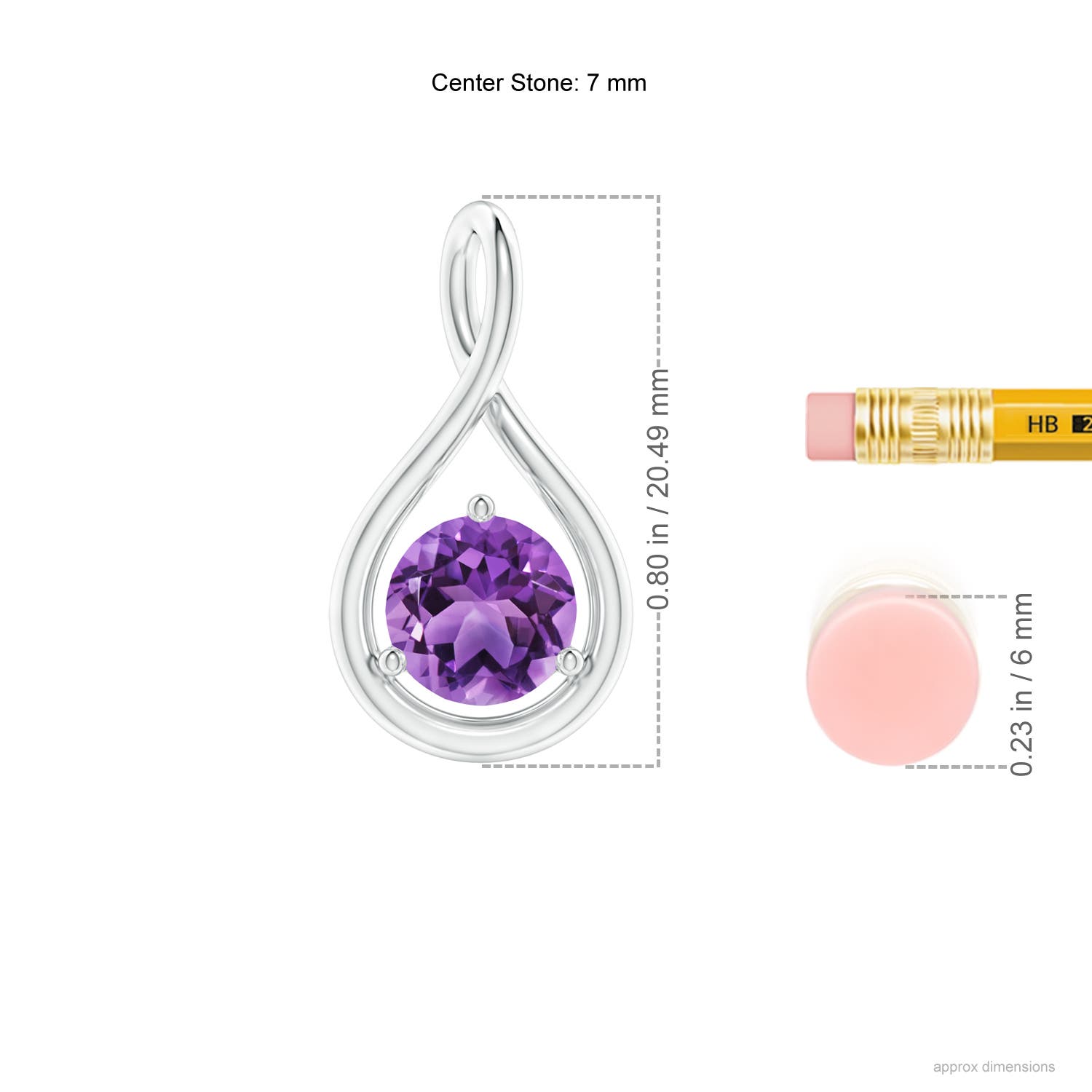 AA - Amethyst / 1.15 CT / 14 KT White Gold