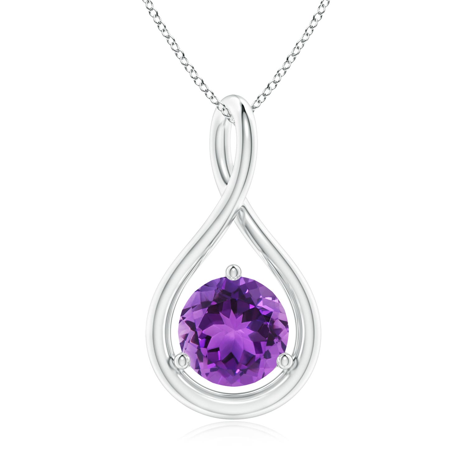 AAA - Amethyst / 1.15 CT / 14 KT White Gold